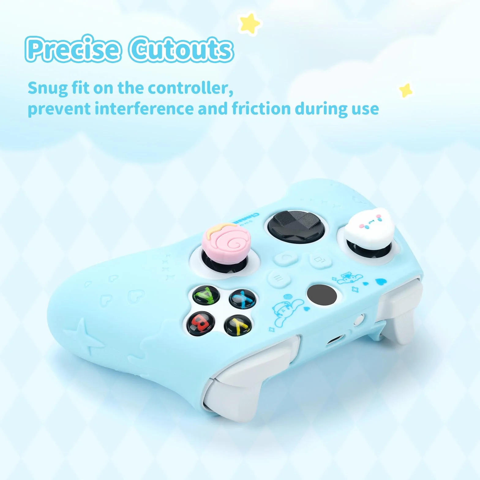 Kuitmor Silikonowe Etui Do Kontrolera Xbox Series X, Ergonomiczne Ochronne Pokrowiec Kompatybilne z Bezprzewodowym Kontrolerem Xbox z 2 Nakładkami na Kciuk, DEG