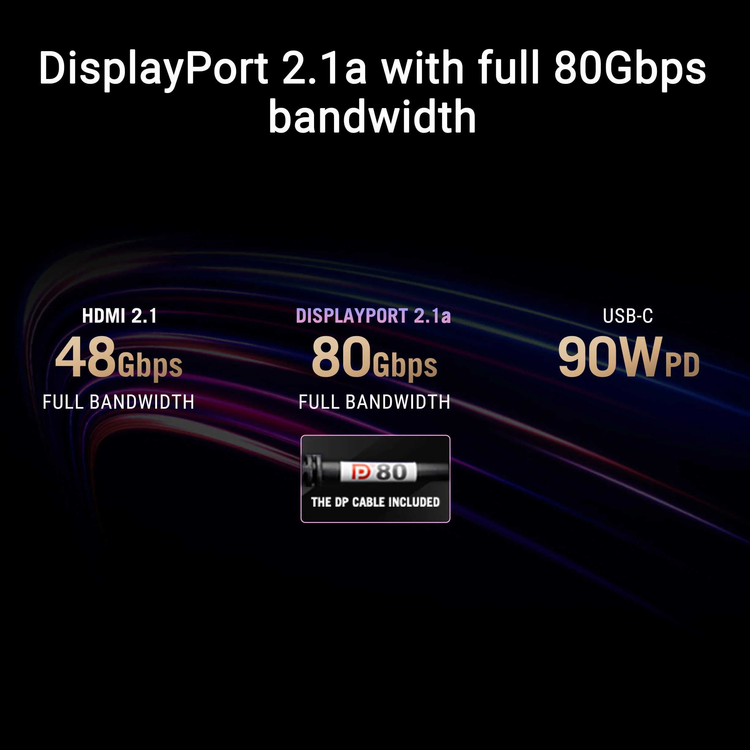 ASUS ROG Swift OLED PG32UCDMR, monitor do gier 31,5", 4K QD-OLED (3840 x 2160), 0,03 ms (GTG), 240 Hz, kompatybilny z G-SYNC, portami USB-C i USA-A, DisplayPort, HDMI, DisplayWidget Center, czarny