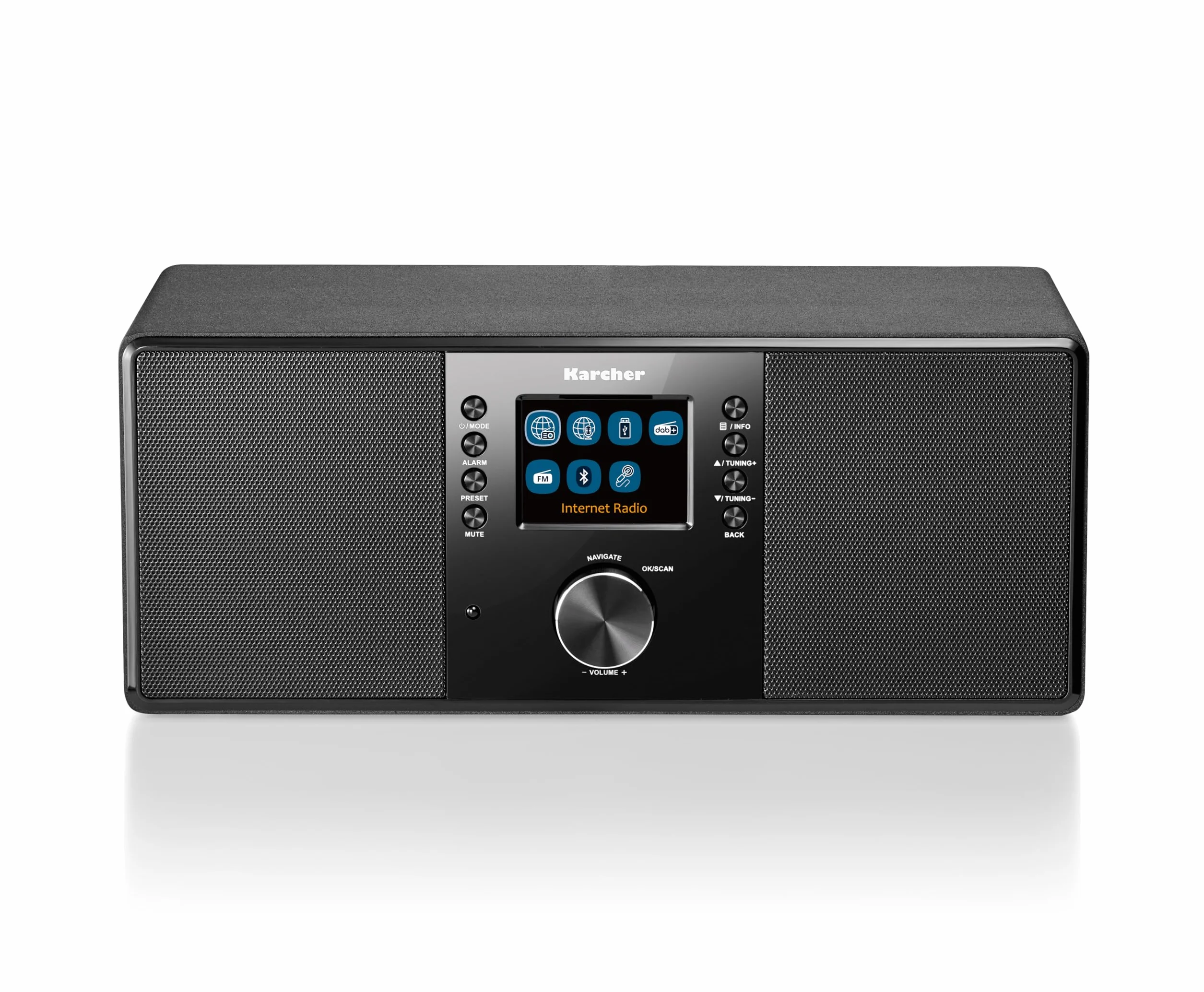 Karcher DAB 7000i radio internetowe DAB+ FM WiFi Bluetooth kolorowy wyświetlacz USB AUX 14 W