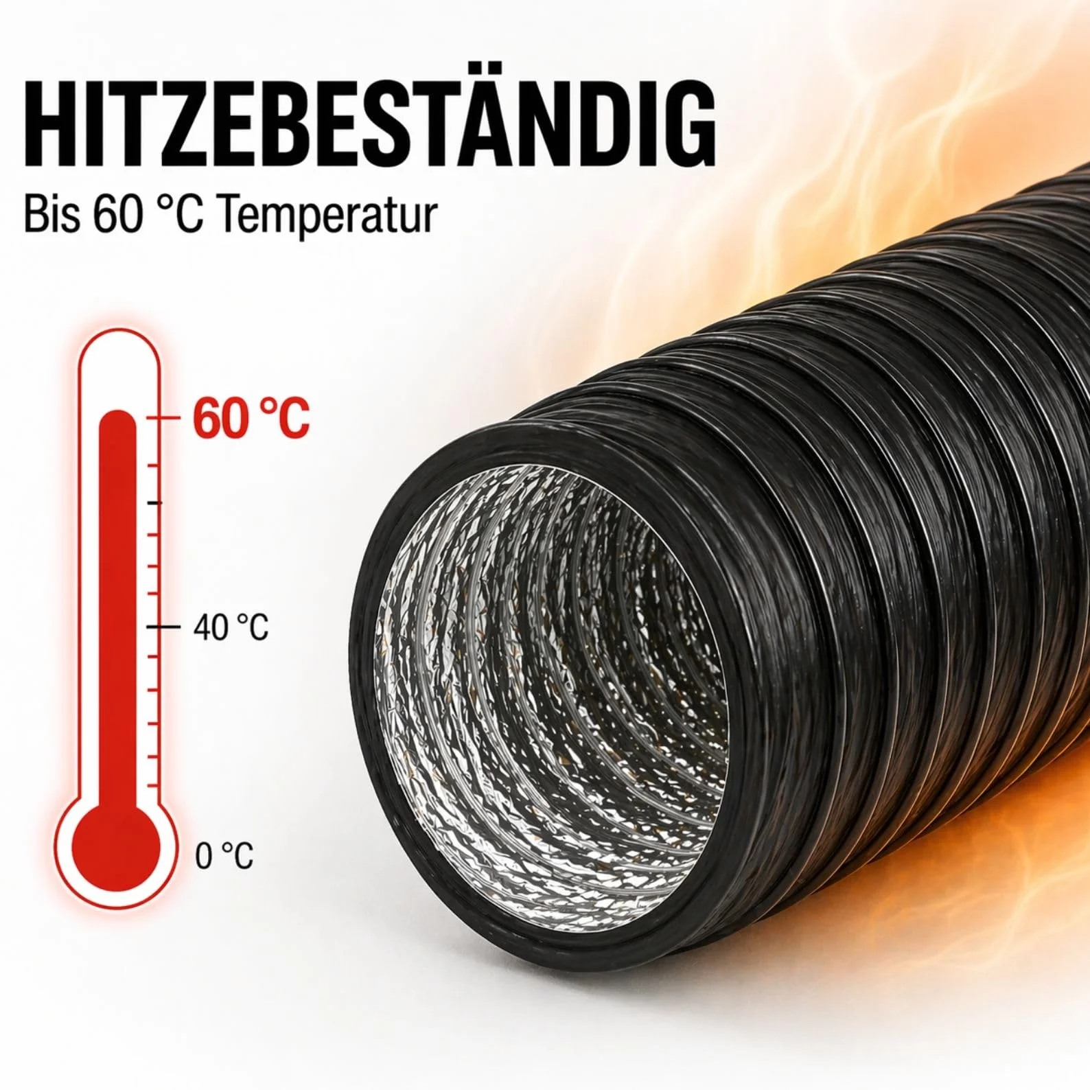 Weedness Combiflex wąż powietrza wylotowego Ø 80 mm, 1 m, do klimatyzatorów, suszarek, okapów kuchennych, przepust okienny, wąż elastyczny, wentylacyjny, wąż klimatyzujący