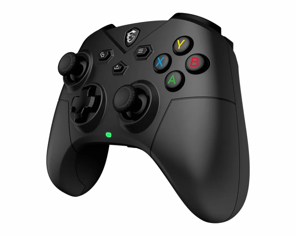 MSI FORCE GC300 W kontroler do gier, 2,4 GHz, Bluetooth, USB typu C na A, akumulator 20 h, wymienne osłony D-Pad i podwójne silniki wibracyjne, przewodowy/bezprzewodowy