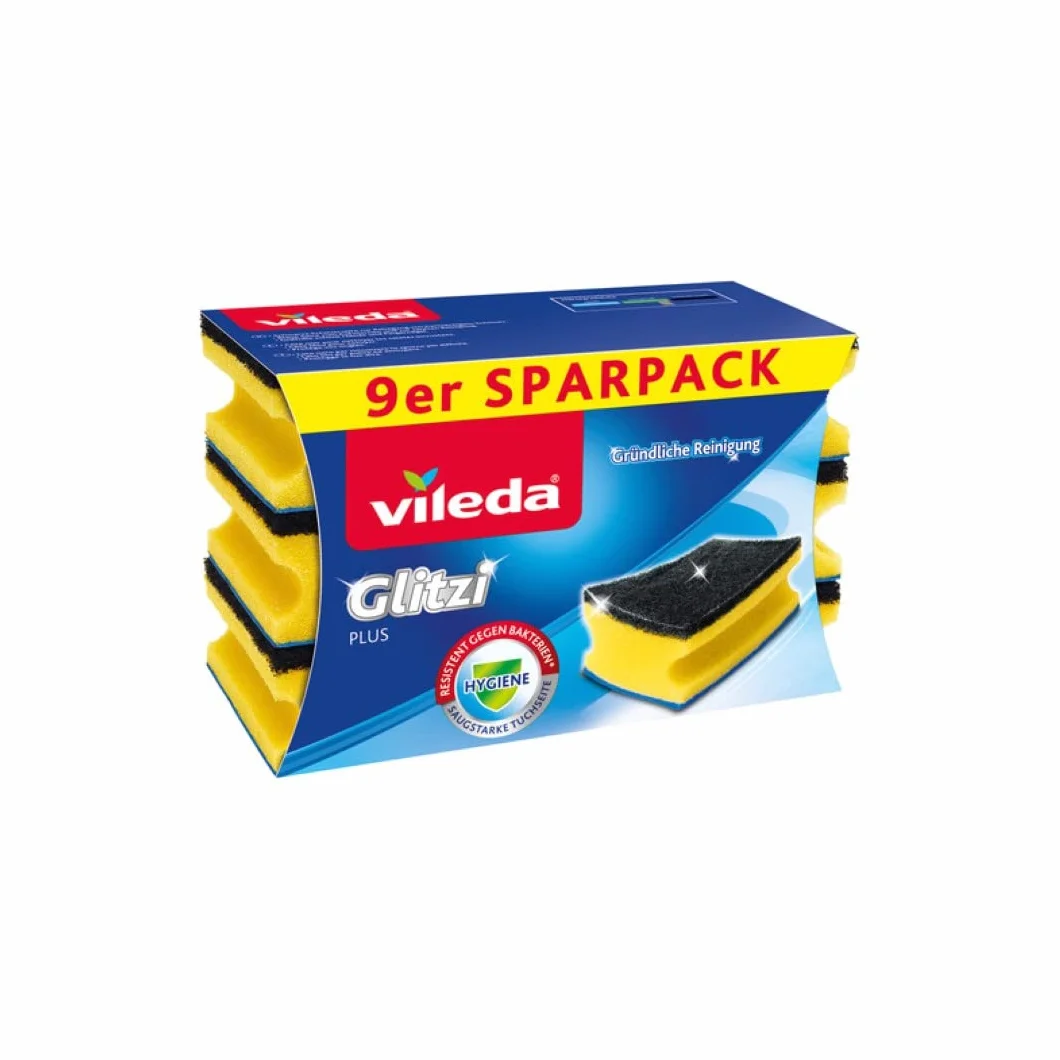 Vileda Glitzi Plus Gąbka 9 Sztuk
