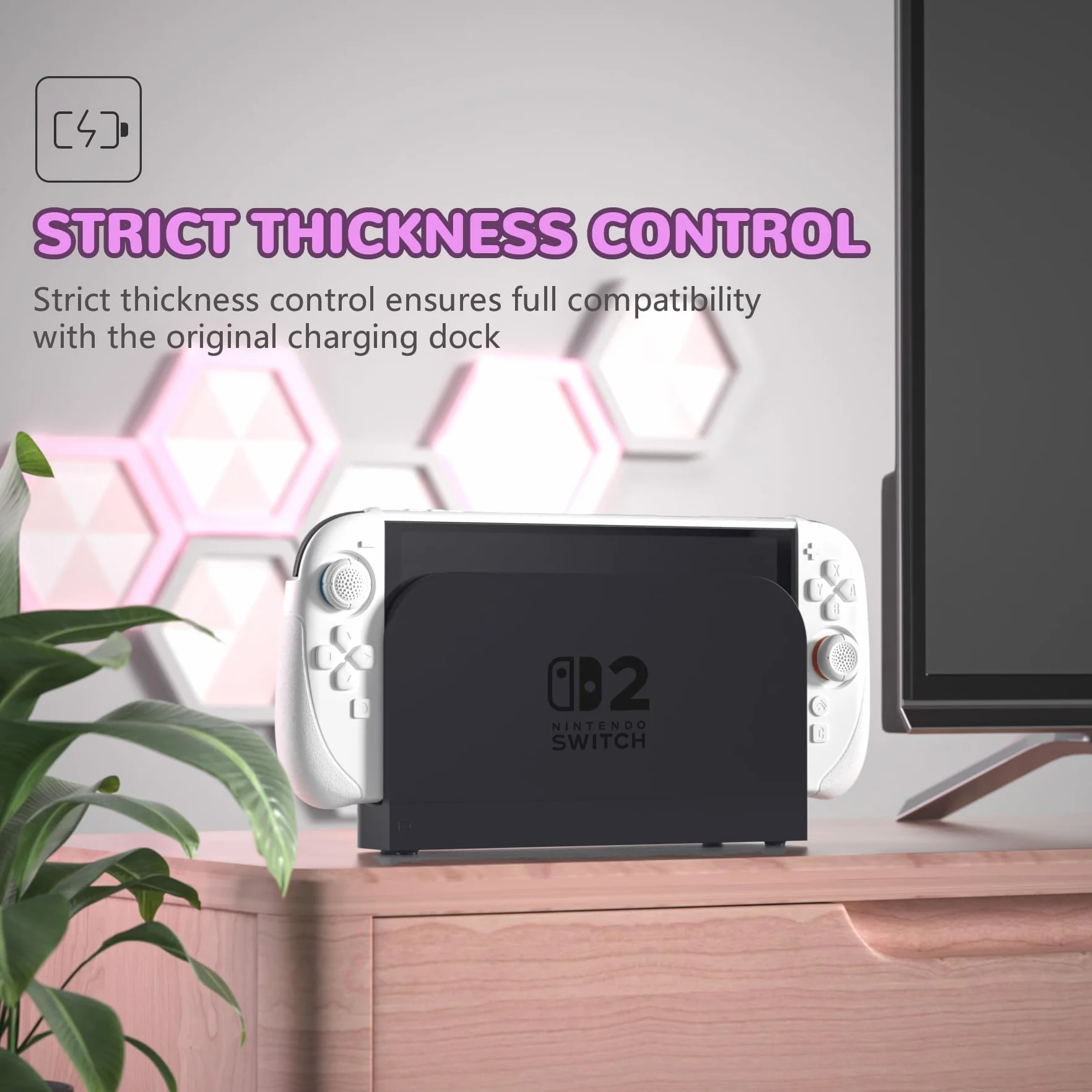 PlayVital Etui na Switch 2 Twardy Pokrowiec Ochronny Biały