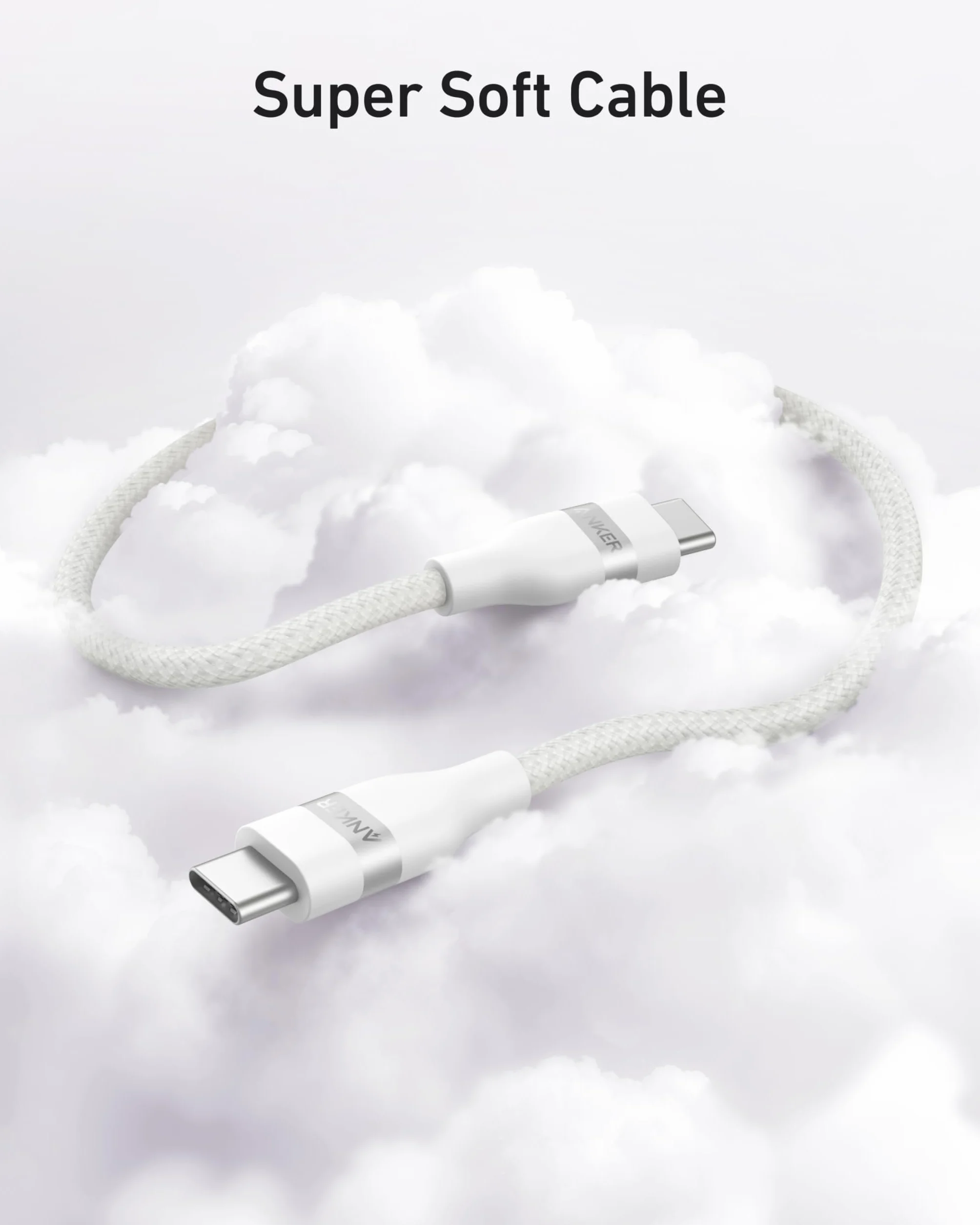 Anker USB C do USB C, 240 W Kabel do Szybkiego Ładowania, Pleciony Upcycle, Typ C dla iPhone 16/16 Pro/16 Plus/16 Pro Max, MacBook Pro, iPad Pro, iPad Air 4, Galaxy S24 i Więcej (Czarny, 0,9 m)