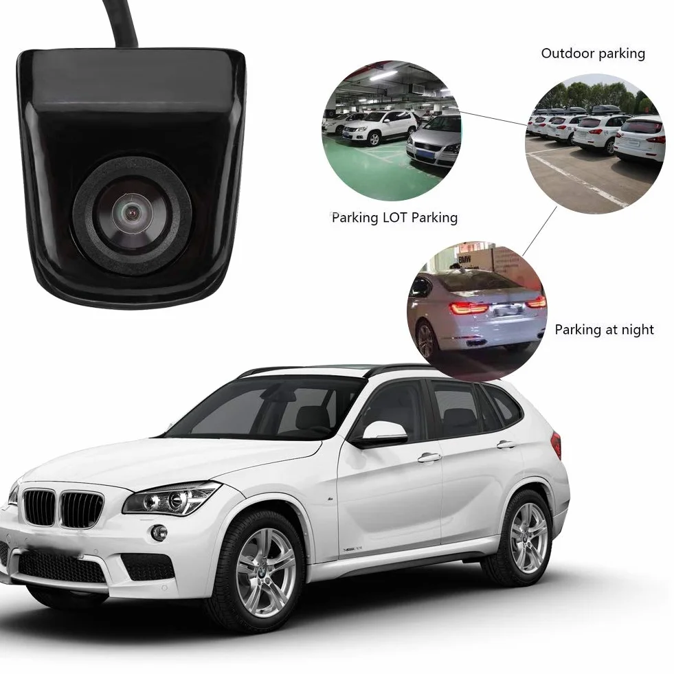 Tylna kamera samochodowa, tylna kamera samochodowa CCD Backup Parking Night Vision Kamera cofania Wodoodporna (czarna)