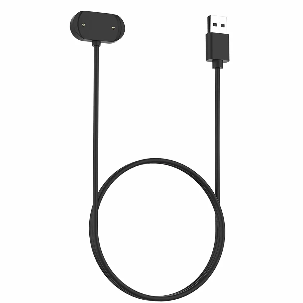 Kabel do ładowania kompatybilny z Amazfit GTR 3/3 Pro/GTS 3 - 100 cm wytrzymały ABS USB Charger zastępczy do Amazfit GTR 3/3 Pro/GTS 3 - akcesoria do smartwatcha (czarny)