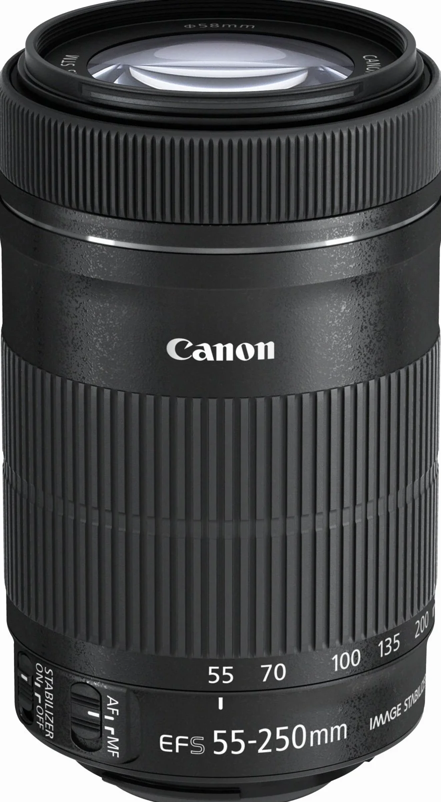 Canon EF-S 55-250 mm F4-5.6 IS STM Teleobiektyw Zmiennoogniskowy, Czarny, 58 mm