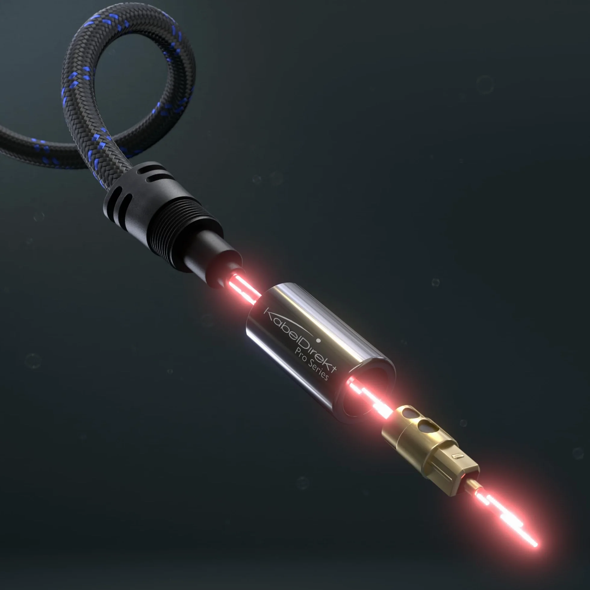 KabelDirekt – Optyczny kabel audio z 0% stratą sygnału – 2 m – Kabel TOSLINK w oplocie nylonowym (S/PDIF, światłowodowy do kina domowego, wzmacniaczy, Gaming, PS4/Xbox)