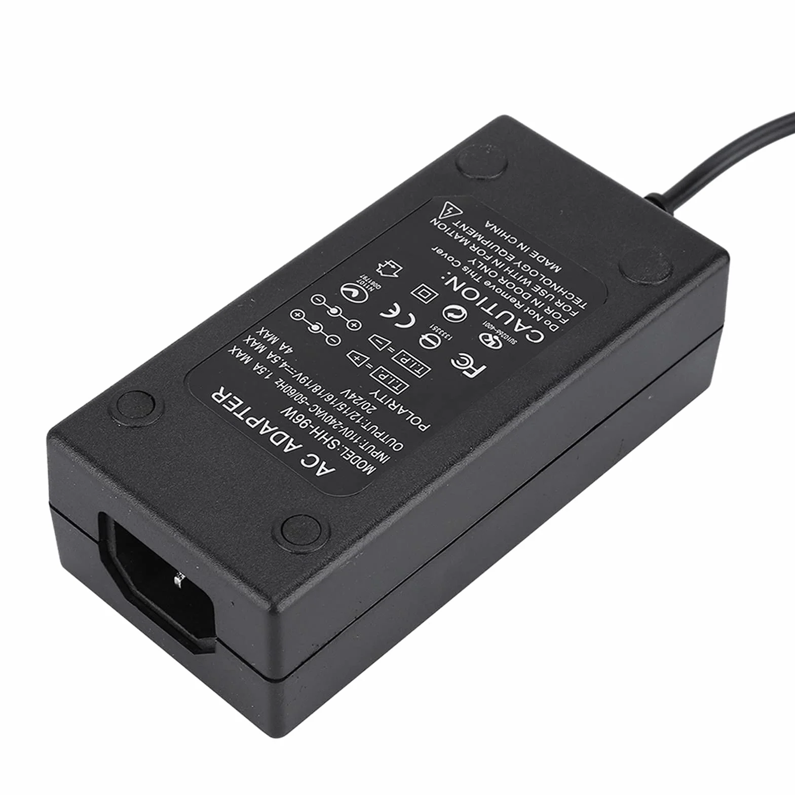 Uniwersalny zasilacz sieciowy do ładowarki do laptopa 96 W, regulowane napięcie 12-24 V, 7-pozycyjny adapter przełącznika zasilania z 8 portami DC i podwójnym