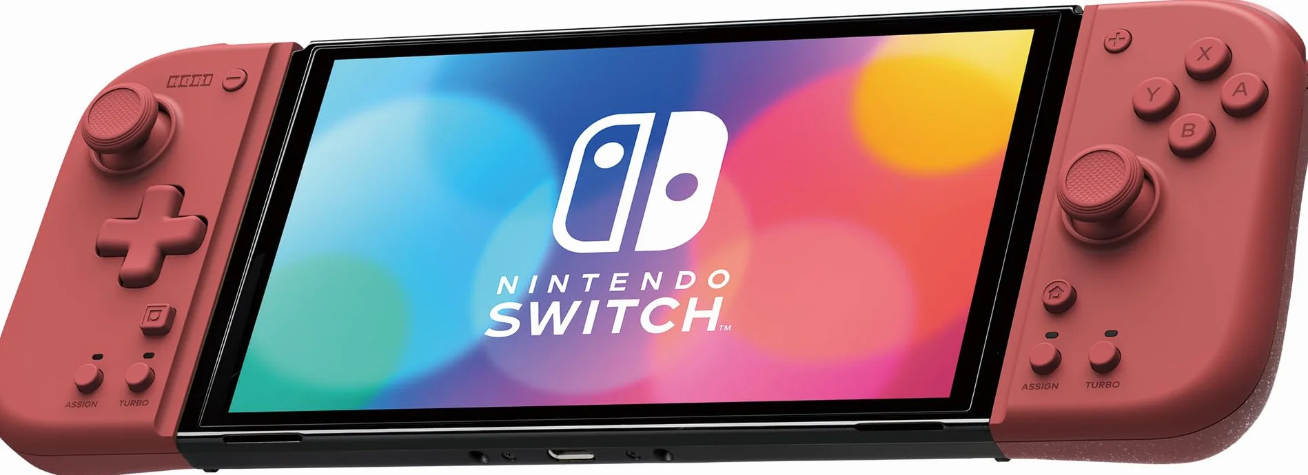 HORI Switch Split Pad Compact Apricot Red