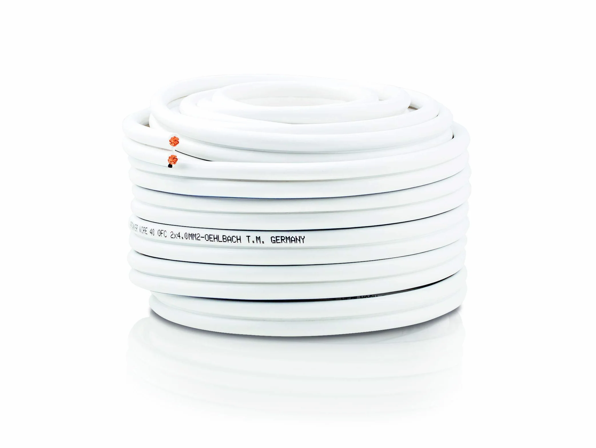 OEHLBACH Speaker Wire SP-40 - Stereo HI-FI Kabel Do Głośników - Skrzynkowy Z OFC (Miedź Beztlenowa) 2 x 4,0 mm² - Mini Cewka Głośnika - Przezroczysty 10 m