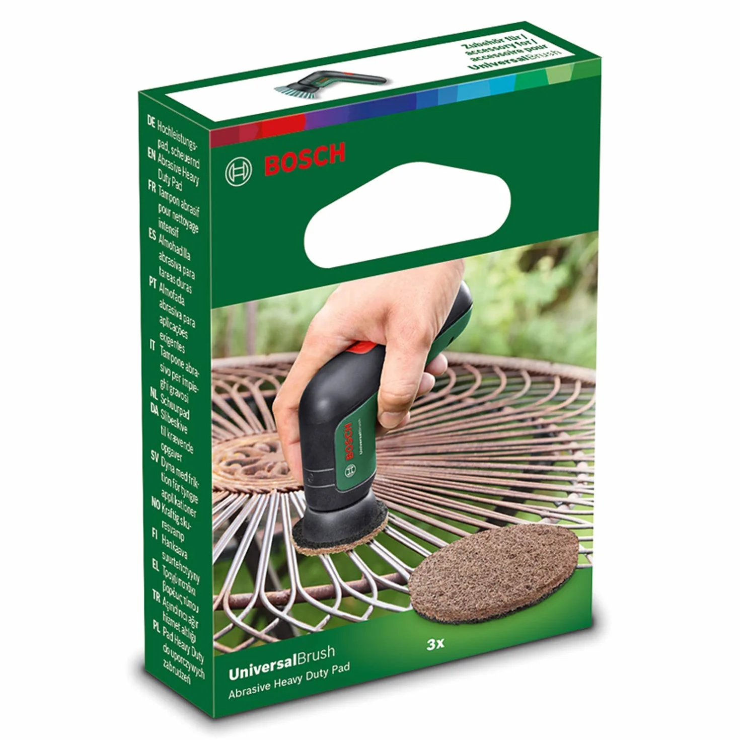 Bosch Podkładka Ścierna UniversalBrush 3 Sztuki Zestaw