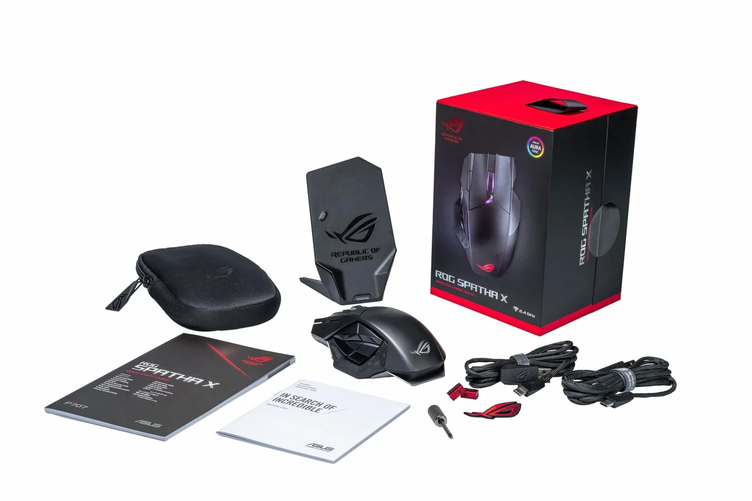 Asus Rog Spatha X 90MP0220-BMUA00 Mysz dla Graczy, Czarny