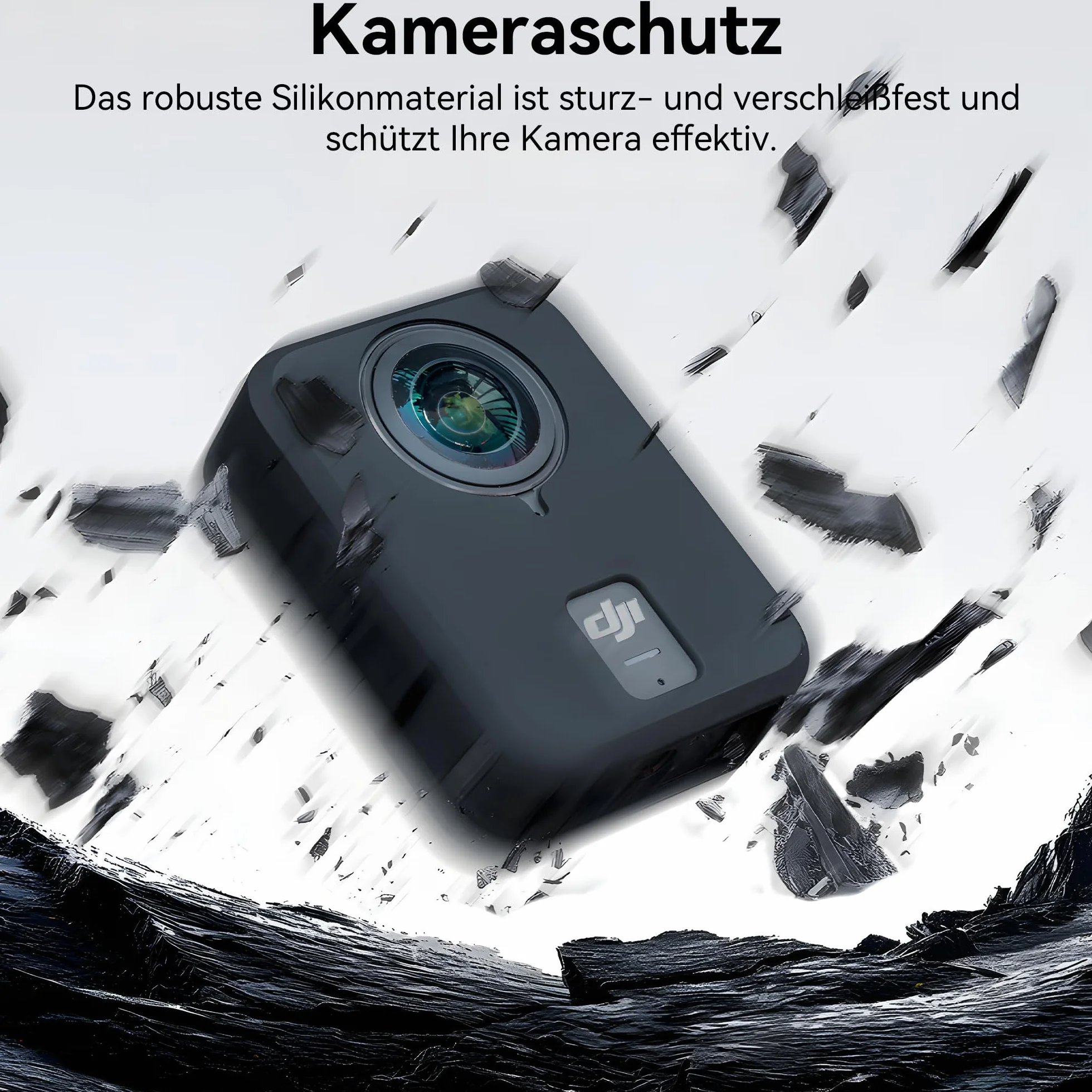 Osmo 360 Silikonowe Etui - Ochronne Etui na Obiektyw Aparatu Odporne na Zarysowania i Wstrząsy do DJI Osmo 360 Akcesoriów do Aparatu (Czarne)