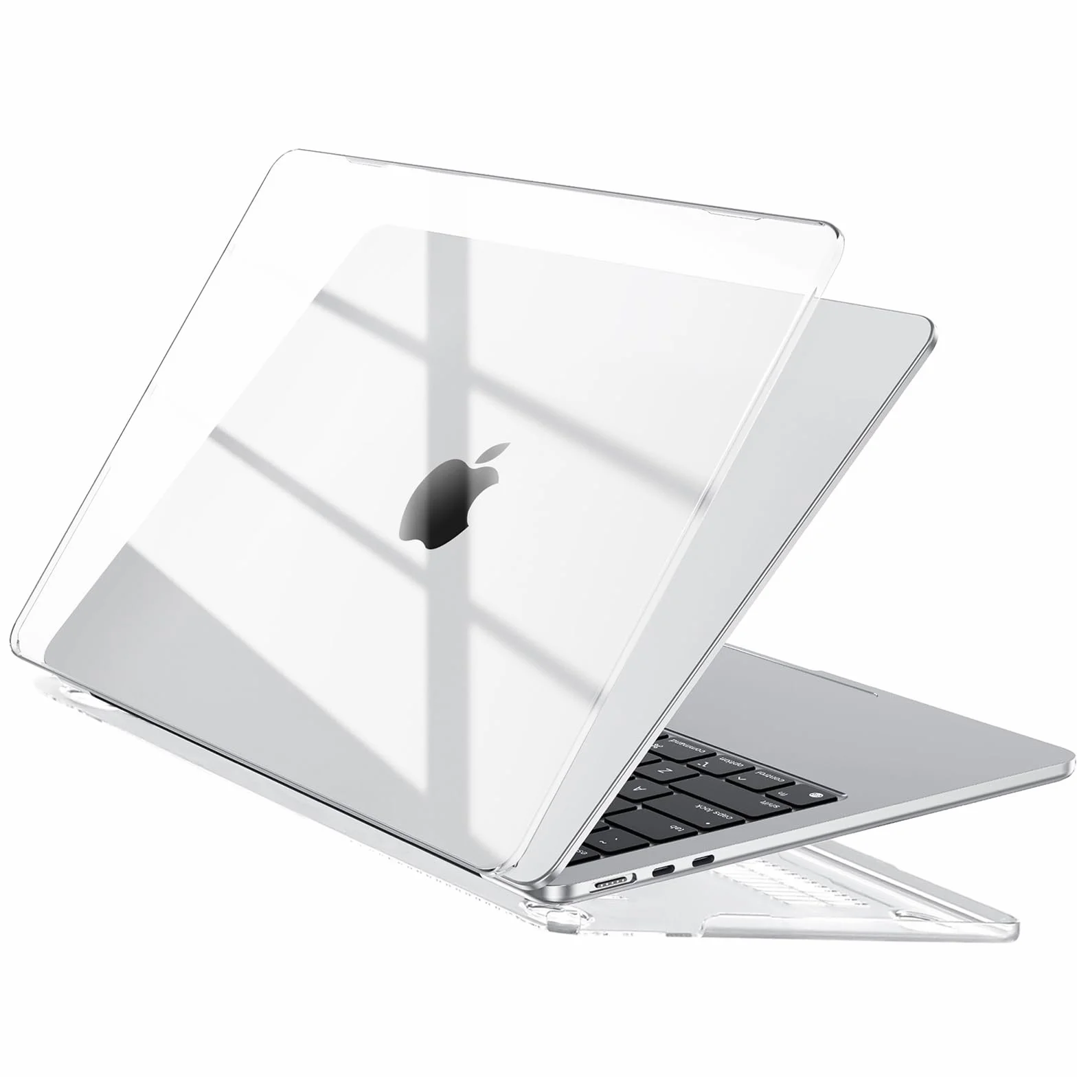 EooCoo Etui Kompatybilne z MacBook Air 13,6 cala M5 M4 M3 M2 2026 2025-2022 (A3449 A3240 A3113) z Touch ID, Sztywna Plastikowa Osłona Ochronna dla Mac 13" Gładka Powierzchnia - Krystalicznie Czysty