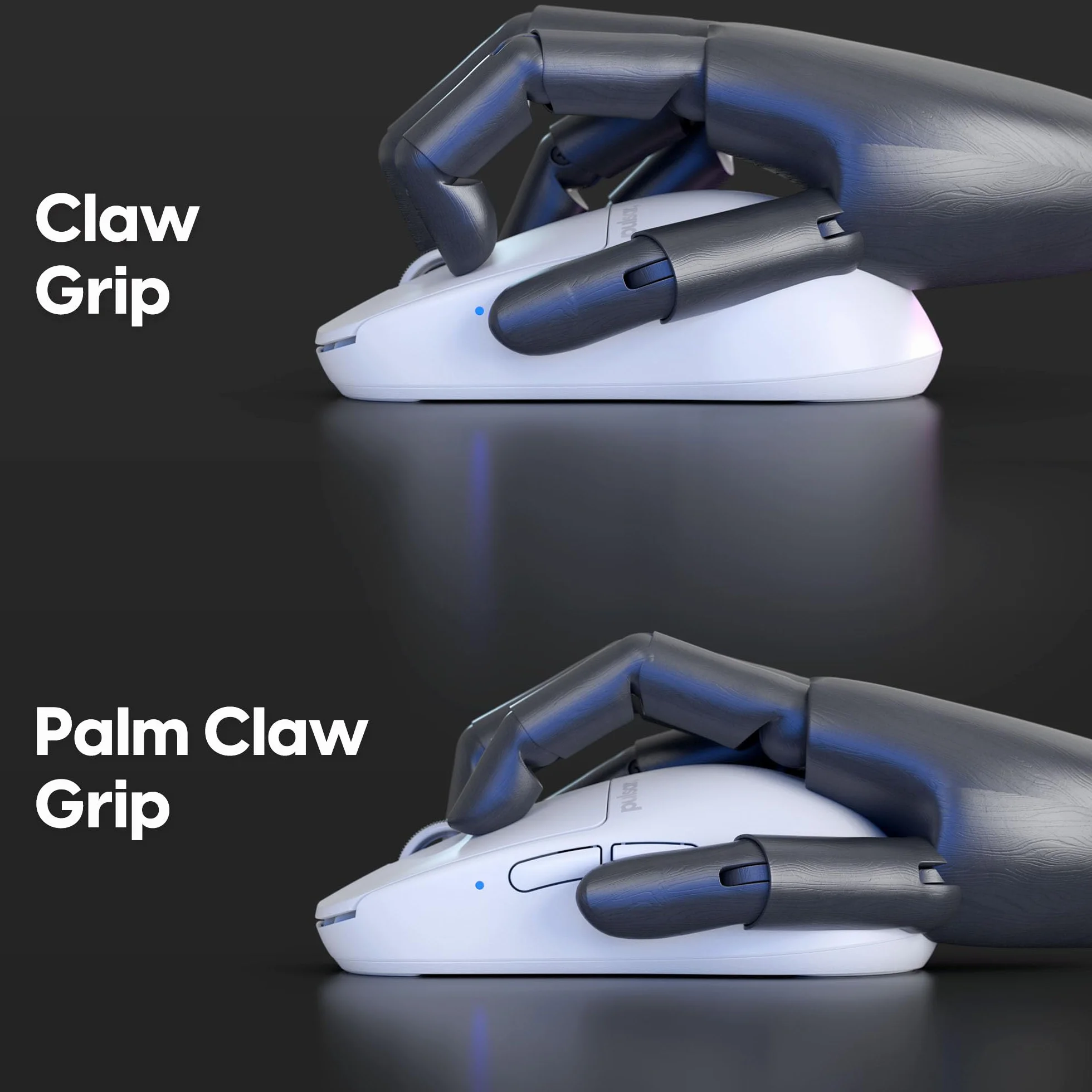 Pulsar Gaming Gears X2H Bezprzewodowa mysz do gier, ultralekka, 54 g, symetryczna, przełącznik optyczny, 2,4 GHz, 1 ms, czujnik PAW3395 26000 DPI, średnia, bezprzewodowa, biała