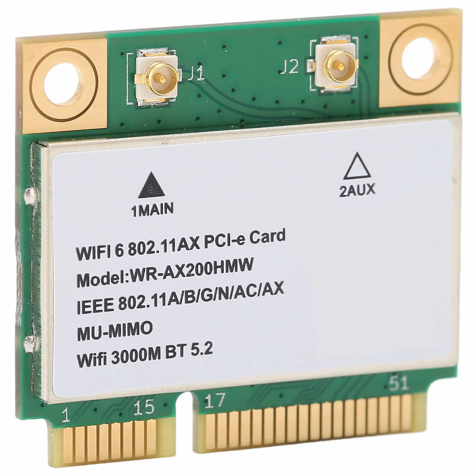 AX200HMW 2.4G/5G WiFi6 Bluetooth 5.2 Mini PCI-E Karta Bezprzewodowa 802.11 A/B/G/N/AC/AX do Laptopa
