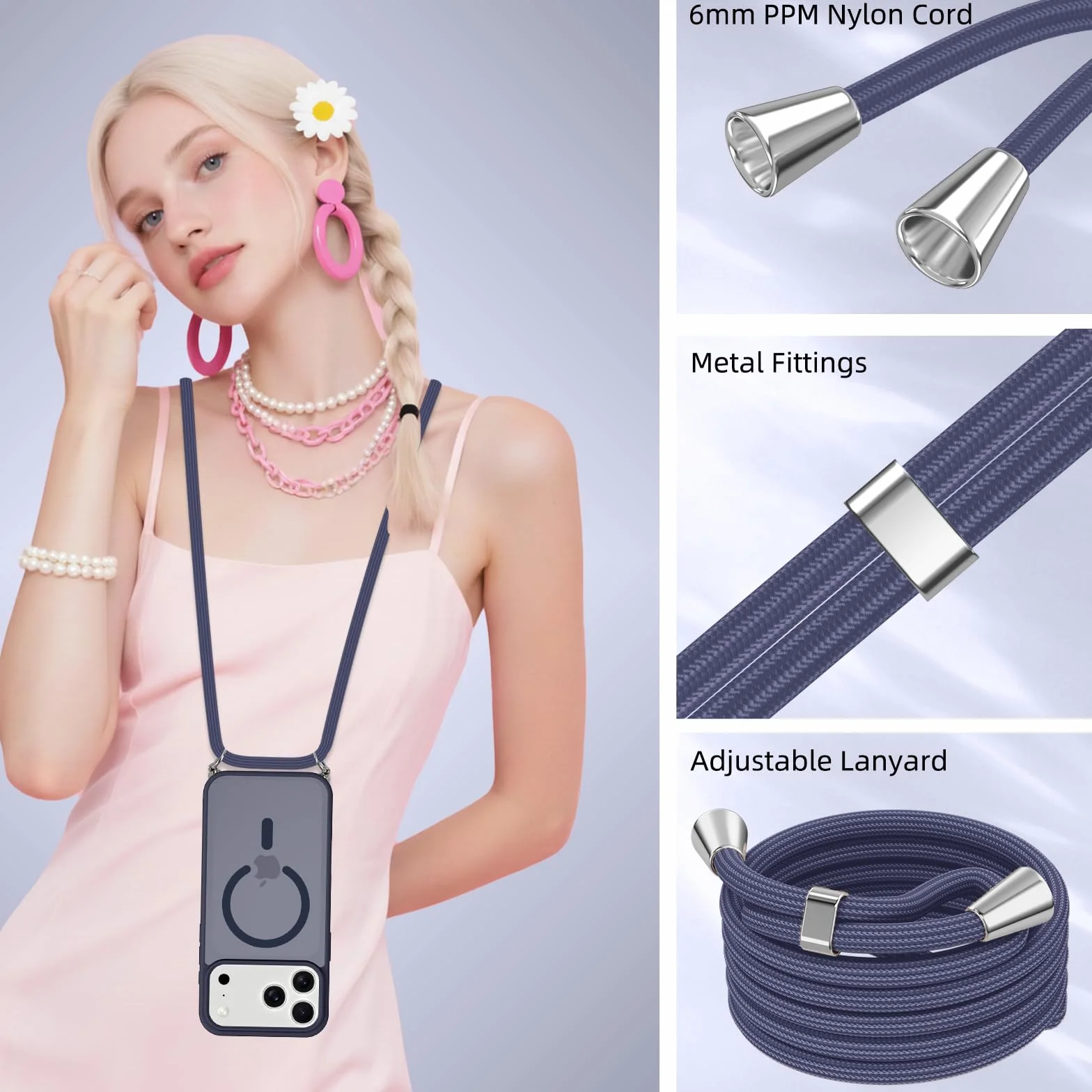 Magnetyczne etui na telefon komórkowy iPhone 17 Pro, etui z opaską, kompatybilne z Magsafe, matowe, półprzezroczyste, odporne na zarysowania tył z poliwęglanu + etui ochronne z