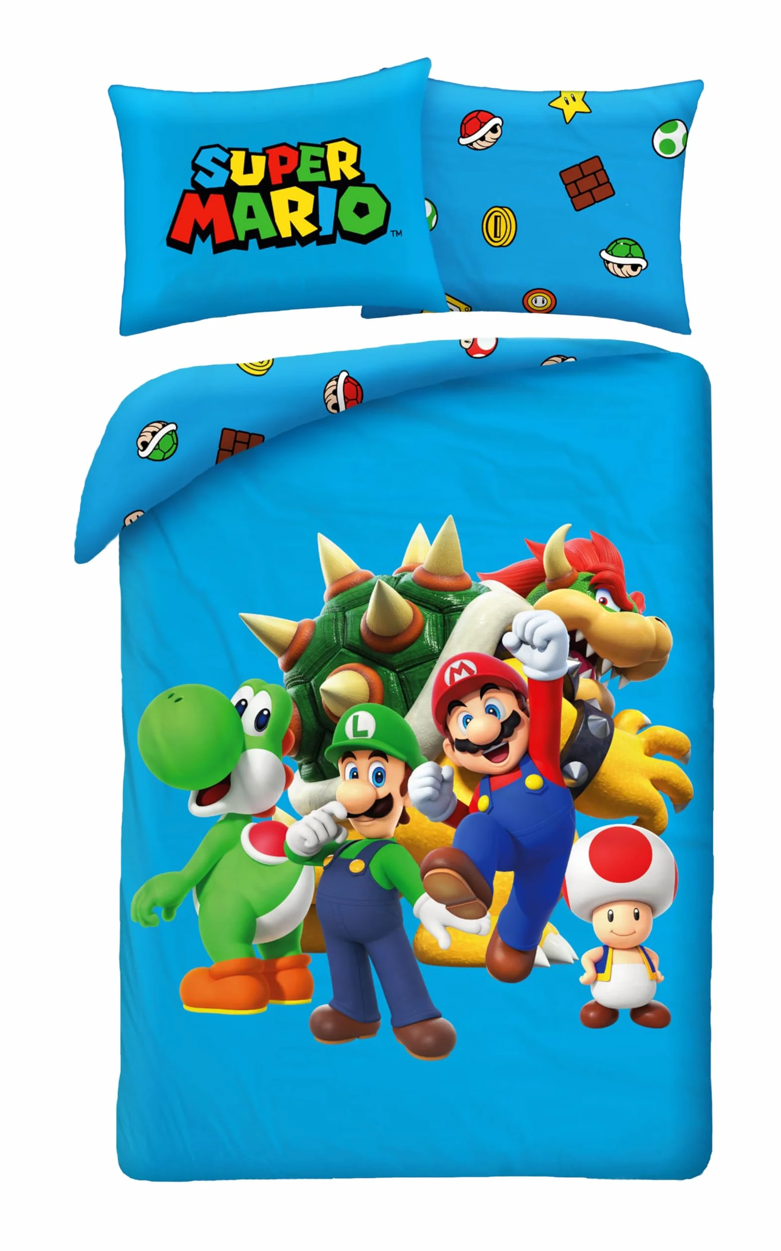 Pościel Super Mario 135x200 cm 80x80 cm poszwa na kołdrę poszewka na poduszkę