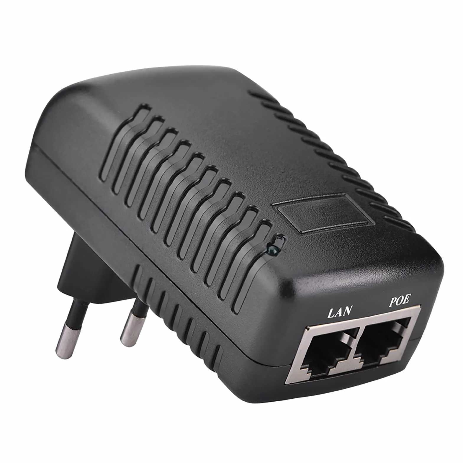 Adapter Poe Zasilacz Poe Czarny 48V 0.5A Ścienny Wtryskiwacz Poe Adapter Ethernet Telefon Ip Zasilacz Kamery Wtyczka Brytyjska
