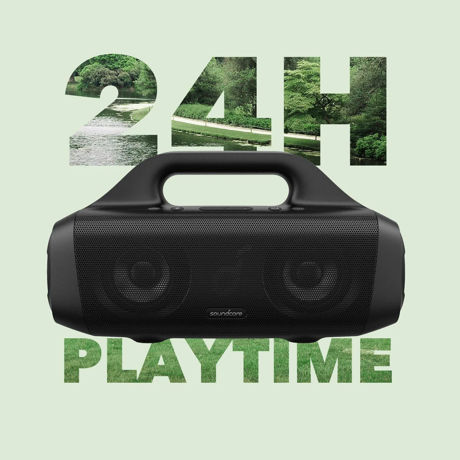 Soundcore Motion Boom głośnik Bluetooth(odnowiona) od Anker z tytanowymi przetwornikami, technologią BassUp, wodoodpornością IPX7, 24-godzinnym akumulatorem, idealny na zewnątrz, do ogrodu i na plażę