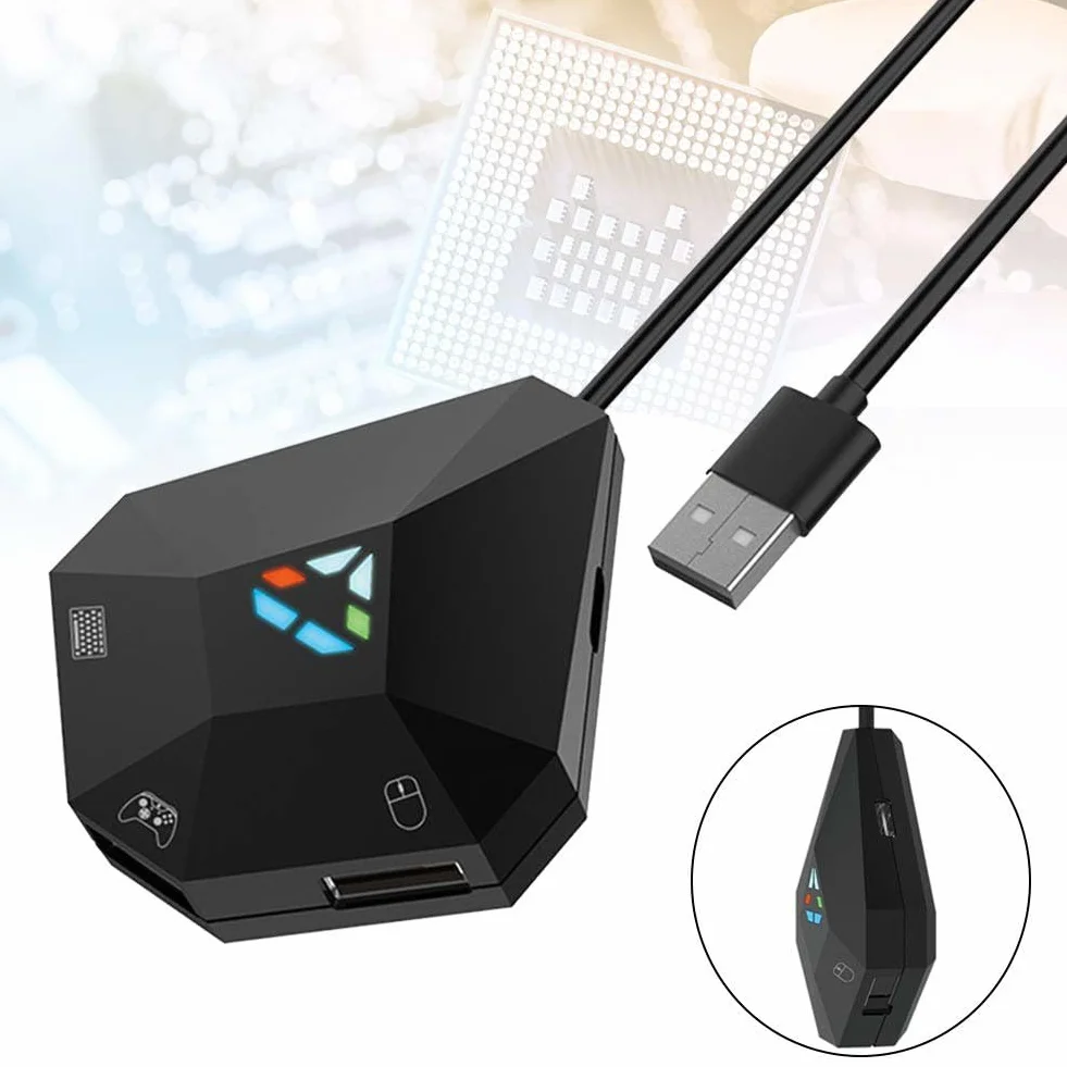 INF Adapter Konwerter myszy i klawiatury dla Nintendo Switch/PS3/PS4/Xbox One/Xbox 360, Konwerter klawiatury i myszy do gier dla konsoli