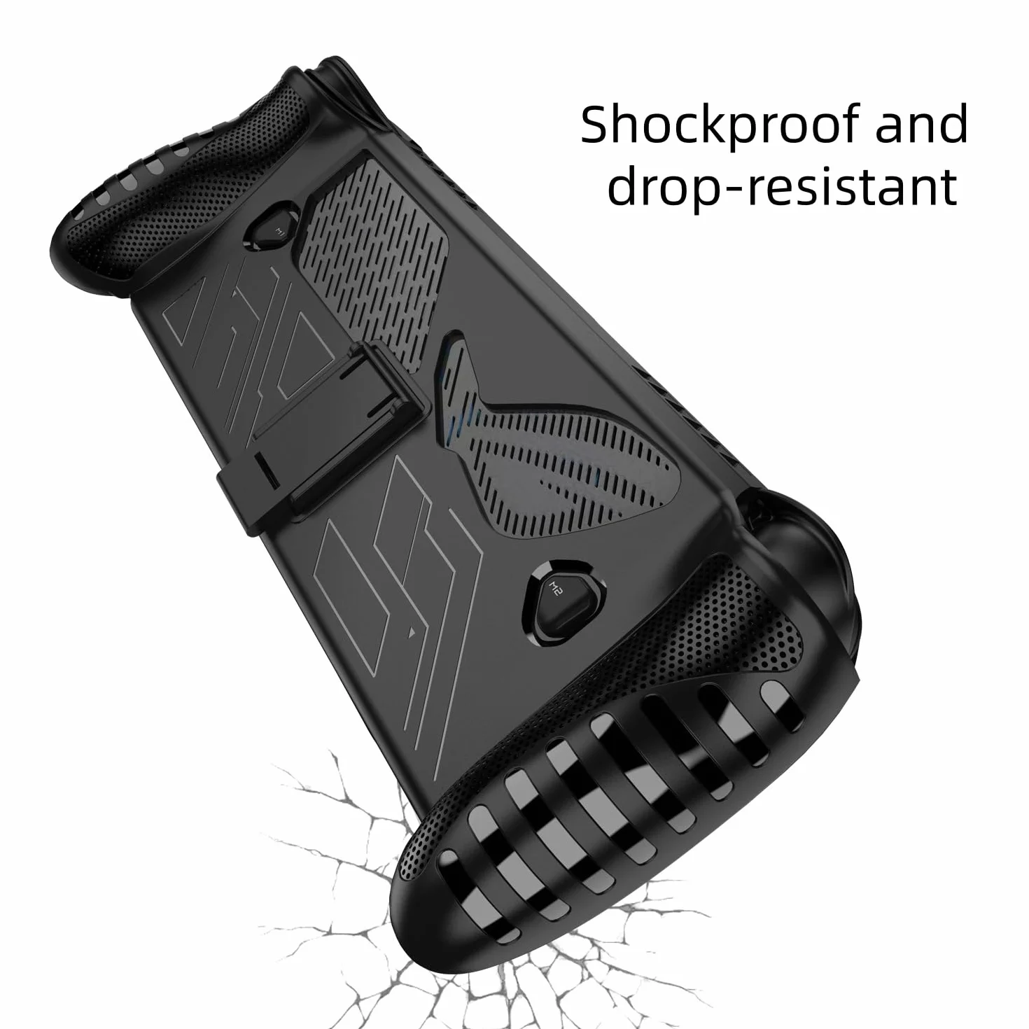 Etui ochronne do ROG Xbox Ally/Xbox Ally X, odporne na wstrząsy, antypoślizgowe, pełna ochrona, pokrowiec, powłoka TPU z podpórką, ręczne akcesoria do gier (czarne)