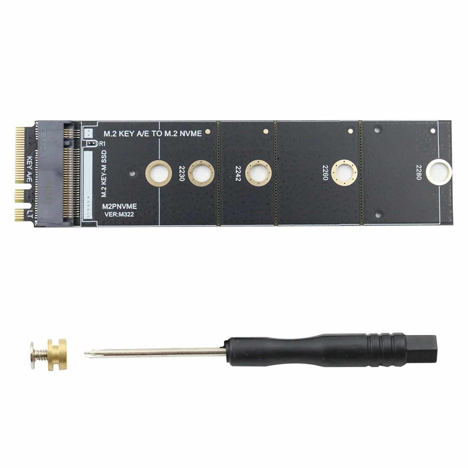 POFET Nvme Adapter, karta konwertera M2 Key A/E na NVME do interfejsu karty sieci WiFi na interfejs dysku twardego M.2