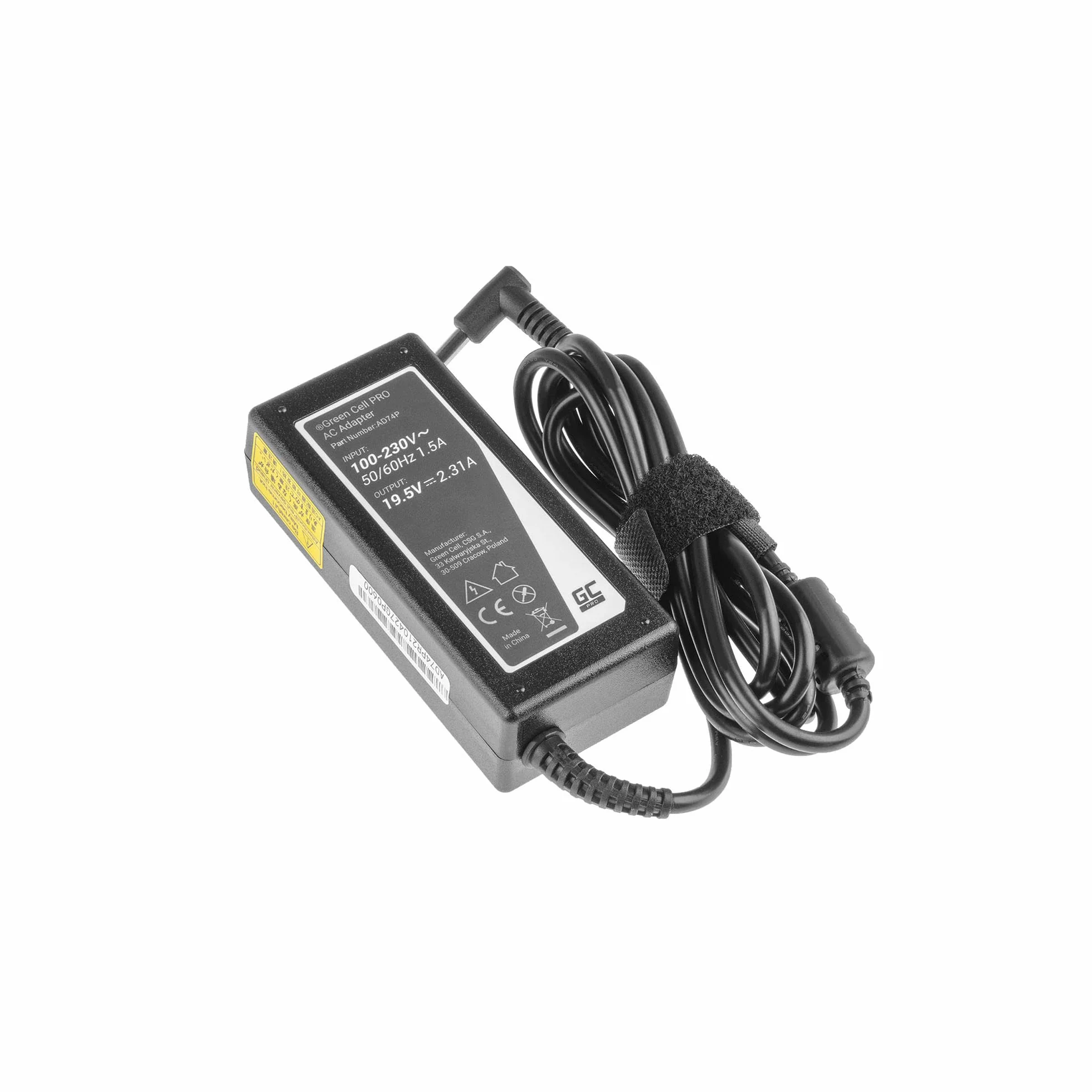 GreenCell PRO zasilacz do HP Envy x360 15-U010DX 15-U011DX 15-U050CA 15-U110DX 15-U11DX ładowarka do laptopa z kablem zasilającym (19,5V 2,31A 45W)