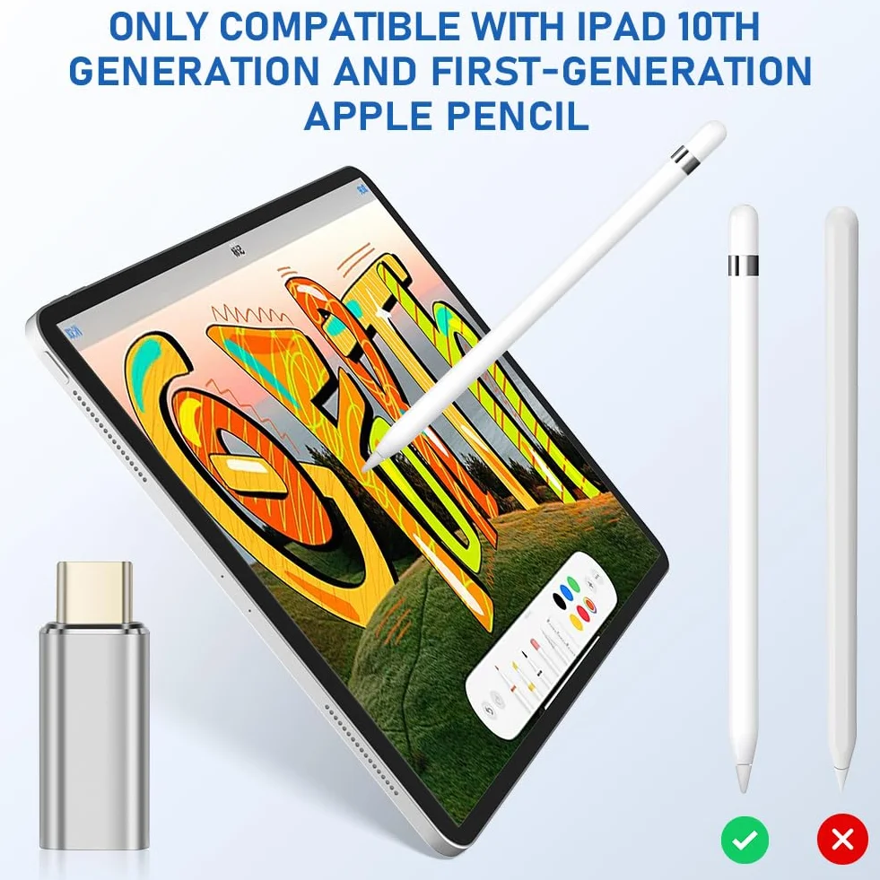 Flintronic Adapter USB-C na Apple Pencil 1. generacji, kompatybilny z iPad 10. generacji
