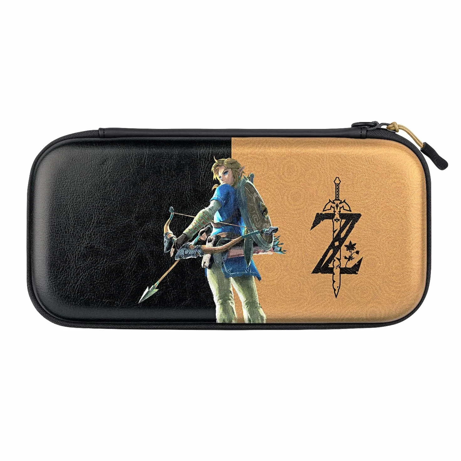 PDP Gaming Oficjalnie Licencjonowany Switch Slim Deluxe Travel Case - Zelda Breath of the WIld - Semi-Hardshell - Console Stand - Protective PU Leather - Holds 14 Games - Works z Switch OLED and Lite