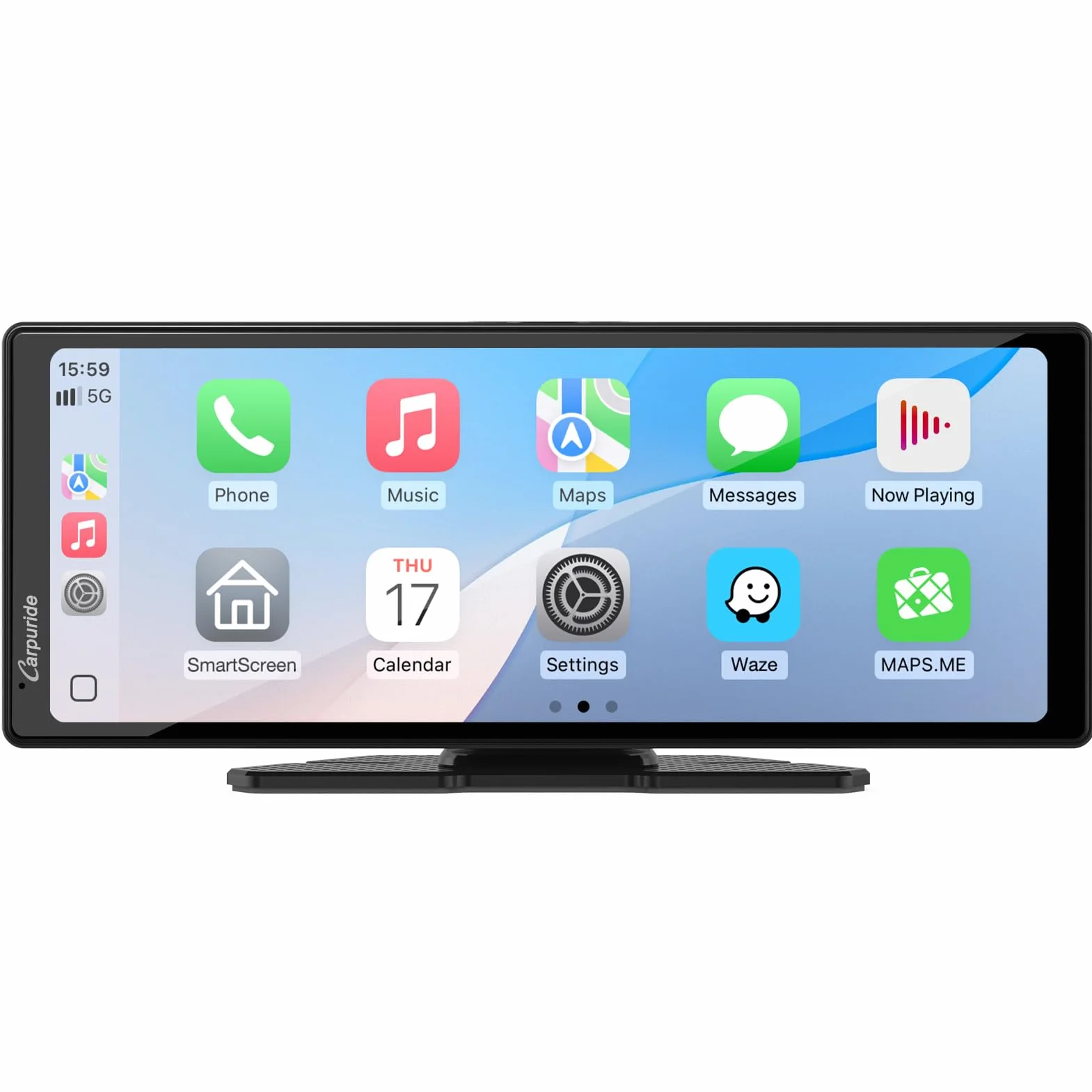 Carpuride V92 Przenośny samochodowy stereo, Bezprzewodowy Carplay i Android Auto, 10,26-calowe radio z ekranem dotykowym 1080P HD z BT 5.0, uchwyt na deskę rozdzielczą do samochodów ciężarowych