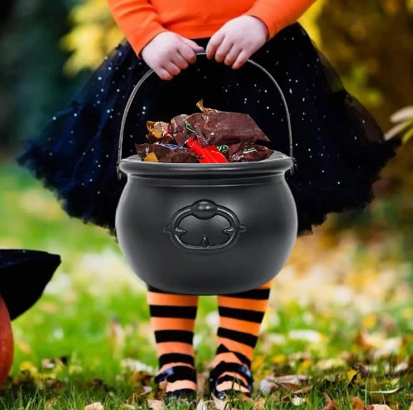 Zestaw kociołków na Halloween, miski dekoracyjne czarownicy, 9 sztuk