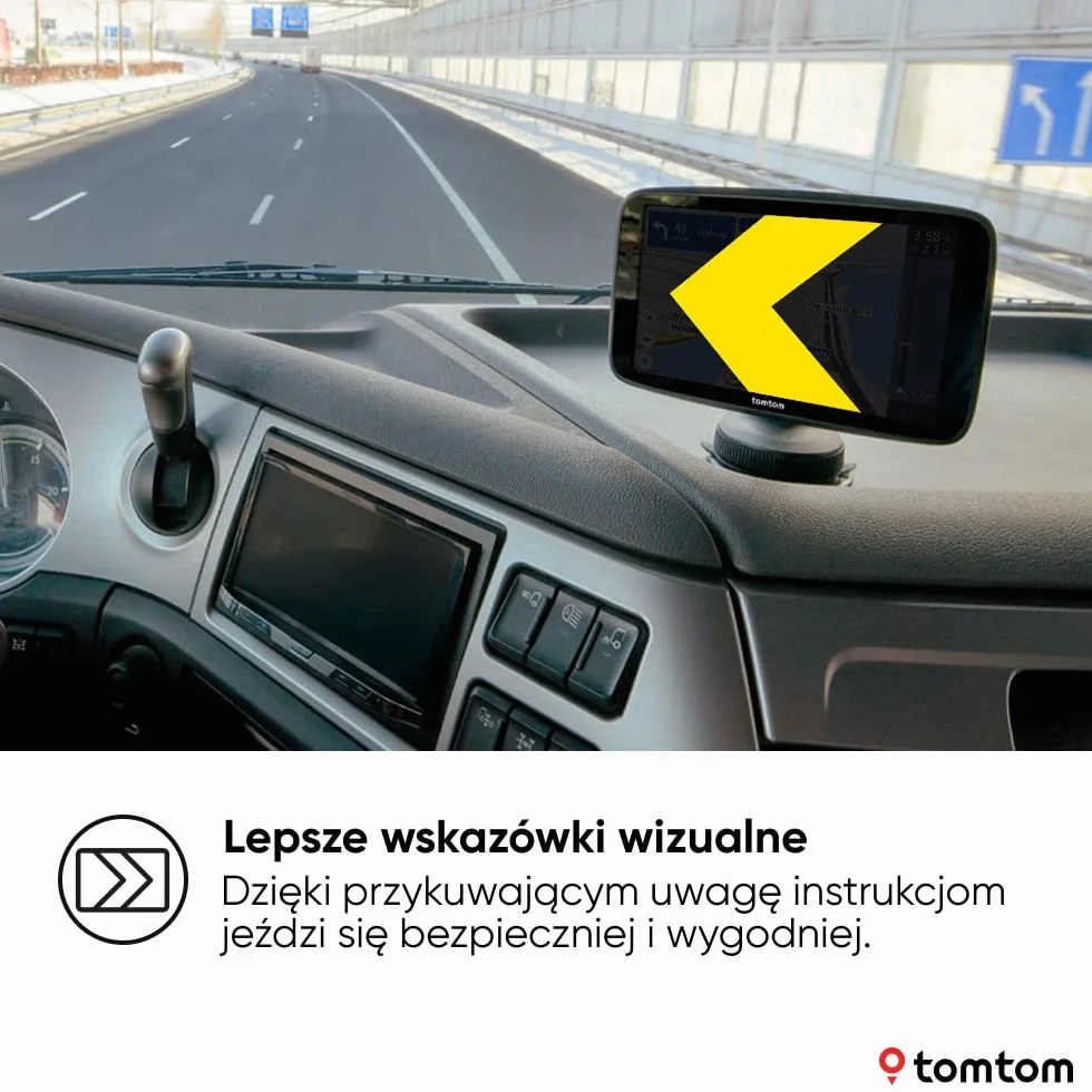 TomTom GO Expert Plus Nawigacja satelitarna dla ciężarówek (7-calowy ekran HD, trasy i UM-y dla dużych pojazdów, TomTom Traffic, mapy świata, wskazówki wizualne, USB-C)