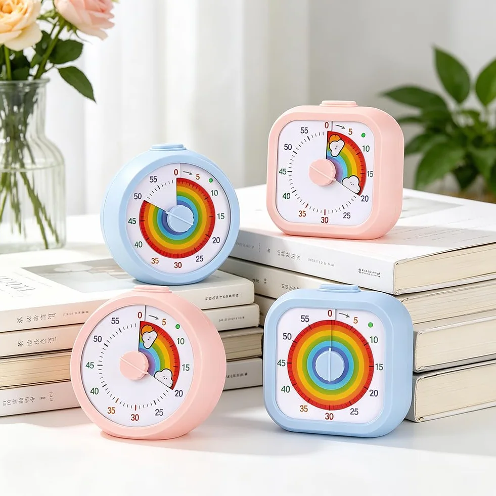 Wizualny timer 60 minut odliczania cichy głośny do kuchni klasy spotkania