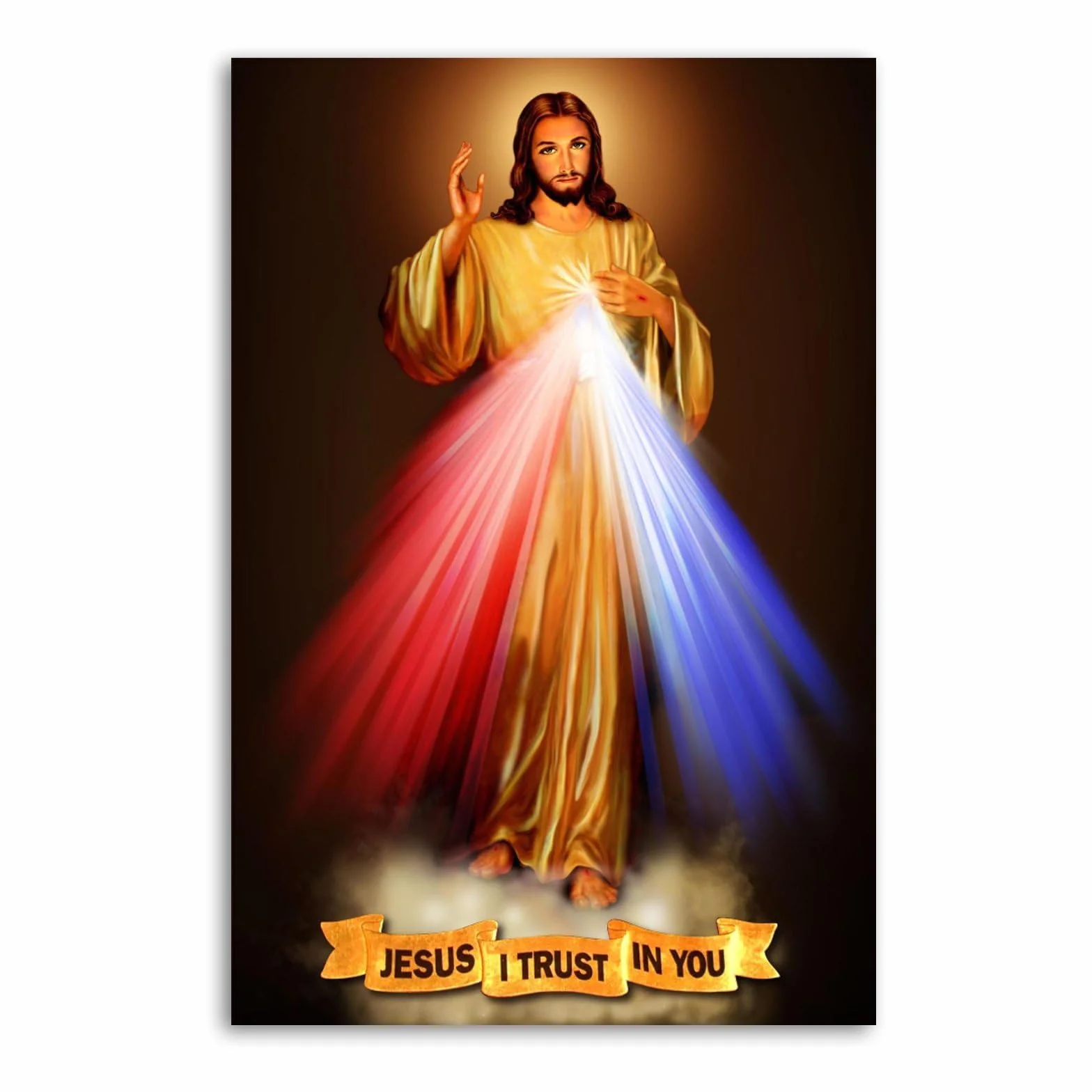 Plakat dekoracyjny Miłosierny Jezus obraz płótno 60 x 90 cm