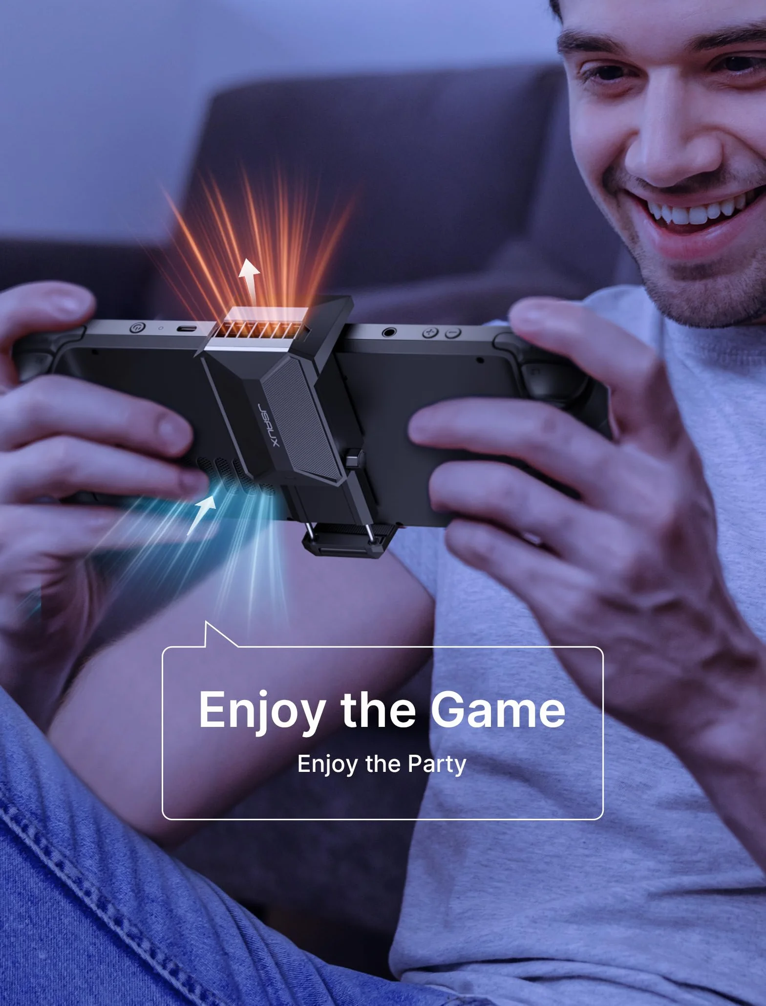 JSAUX Wentylator chłodzący kompatybilny z Steam Deck (OLED), innowacyjny wentylator chłodzący z podstawką kompatybilny z Steam Deck OLED-GP0201