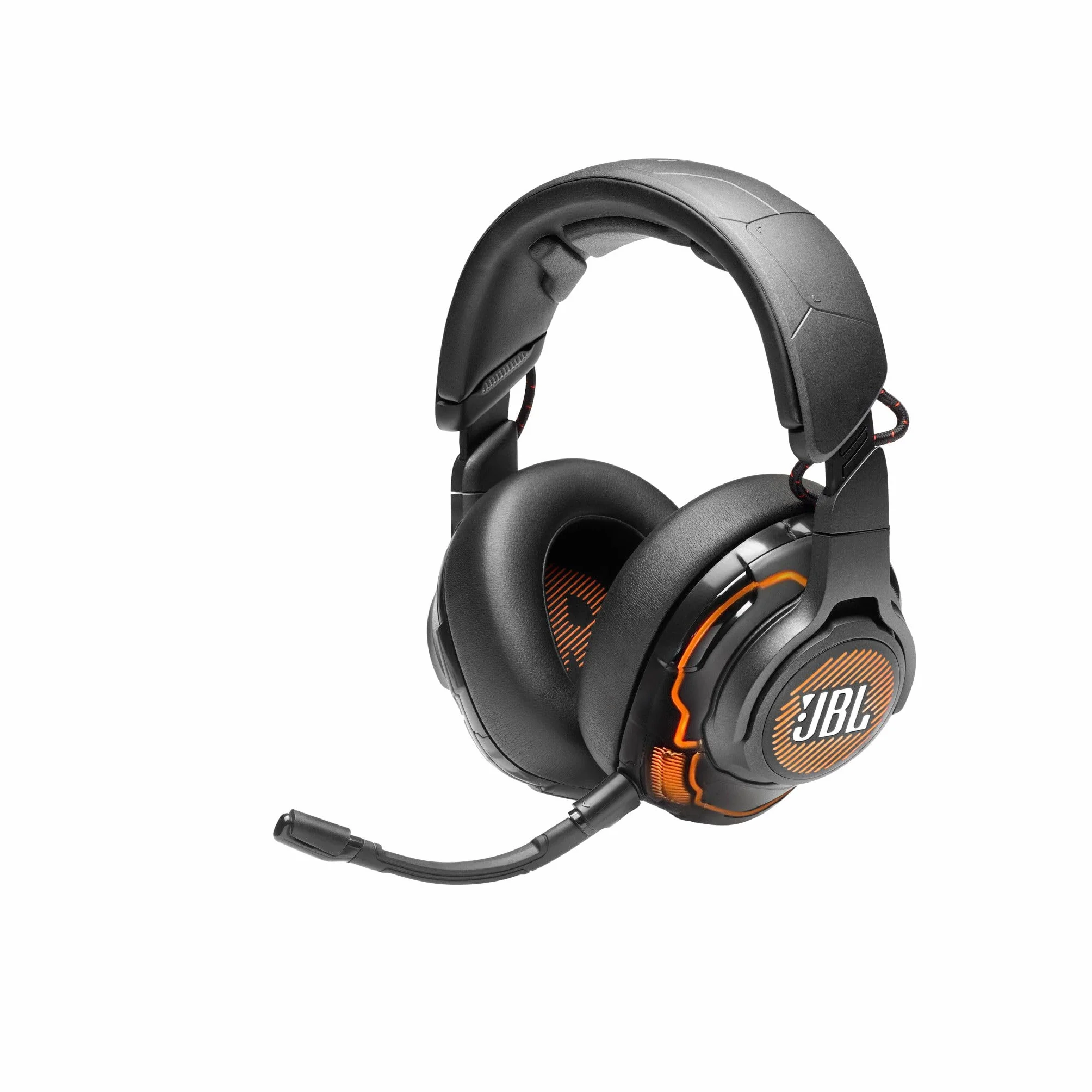 JBL Quantum ONE Przewodowe, profesjonalne słuchawki do gier z technologią śledzenia ruchów głowy QuantumSPHERE 360, kompatybilne z PC, Playstation, Xbox, czarne