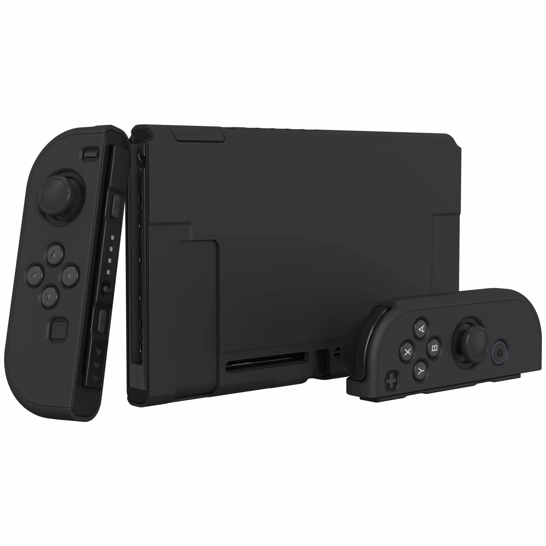 PlayVital UPGRADED Ergonomiczny Etui Ochronny na Konsolę do Switch,NS Odpinany Hard Case Futerał Ochronny do Switch Joycon,Obudowa do Switch-Czarny