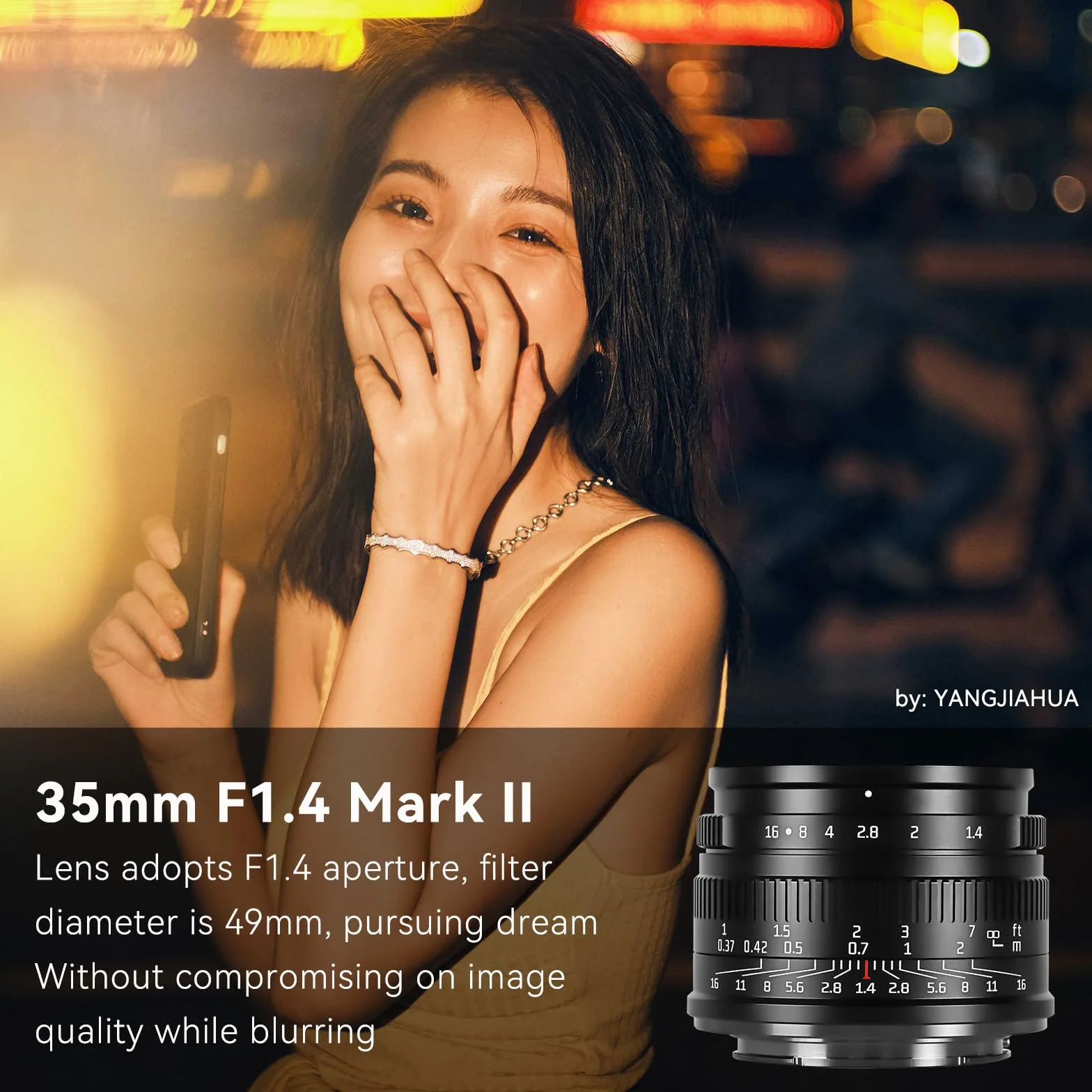 7artisans F1.4 Mark II APS-C Duży otwór 35 mm Ręczny obiektyw ustawiania ostrości do Sony E Mount bez lustra A6500 A6300 A6100 A6000 A5100 A5000 A9 NEX3N NEX5T NEX5R