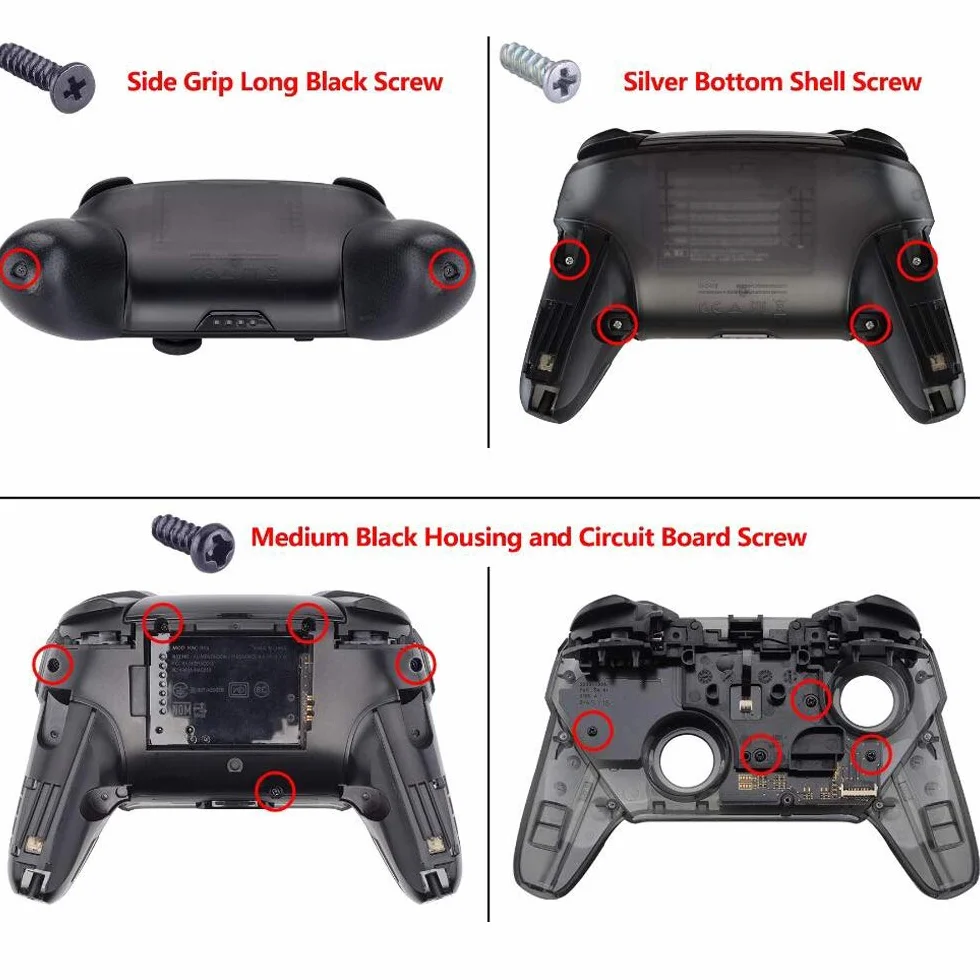 eXtremeRate SFC SNES Classic EU Faceplate Backplate Handles dla NS Switch Pro Controller, Soft Touch DIY Wymiana Grip Housing Shell Cover