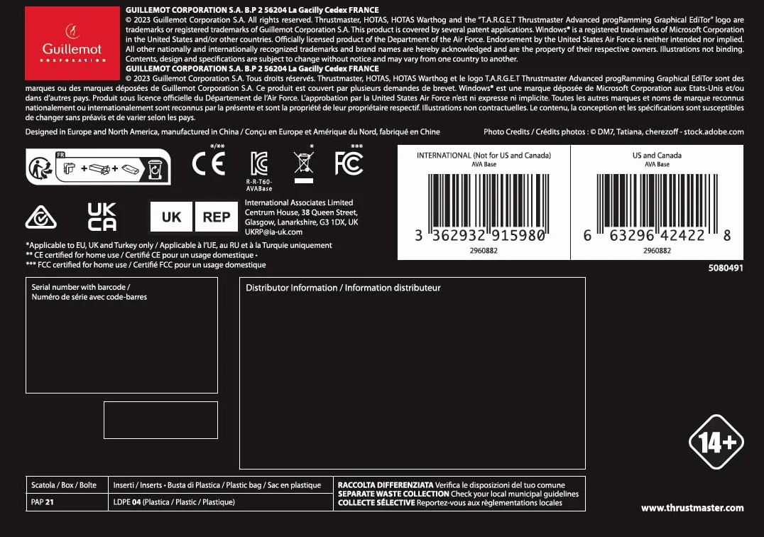 Thrustmaster AVA, Modułowa Podstawa Joysticka do Symulacji Lotniczych z Wieloma Konfiguracjami, Zgodna ze Wszystkimi Rodzajami Lotnictwa na PC