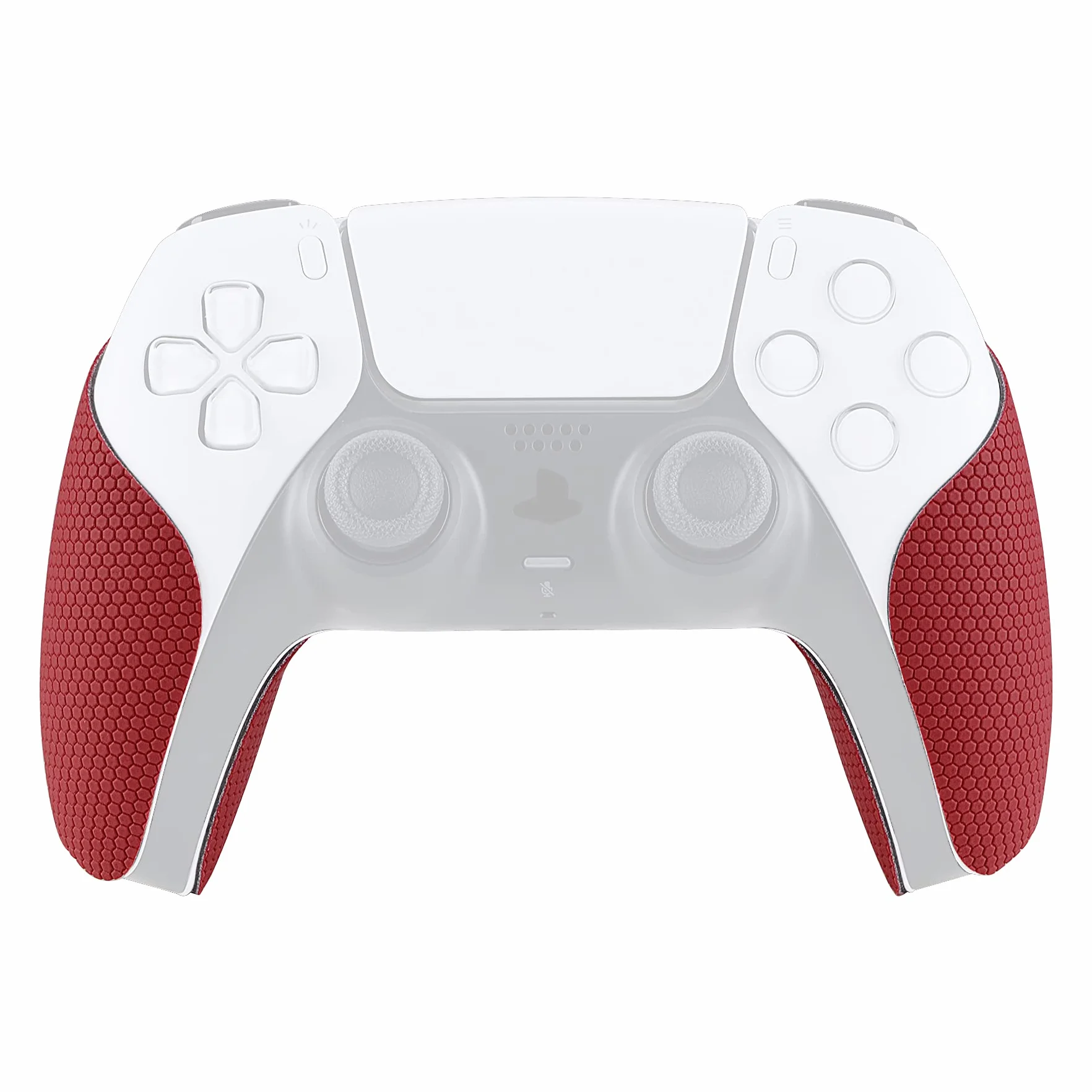 eXtremeRate PlayVital Grip Sticker do ps5 Kontrolera,Miękkie Gumowe Podkładki Uchwyty do ps5 Kontrolera,Antypoślizgowy Skin na Kontrolera do ps5-Czerwone