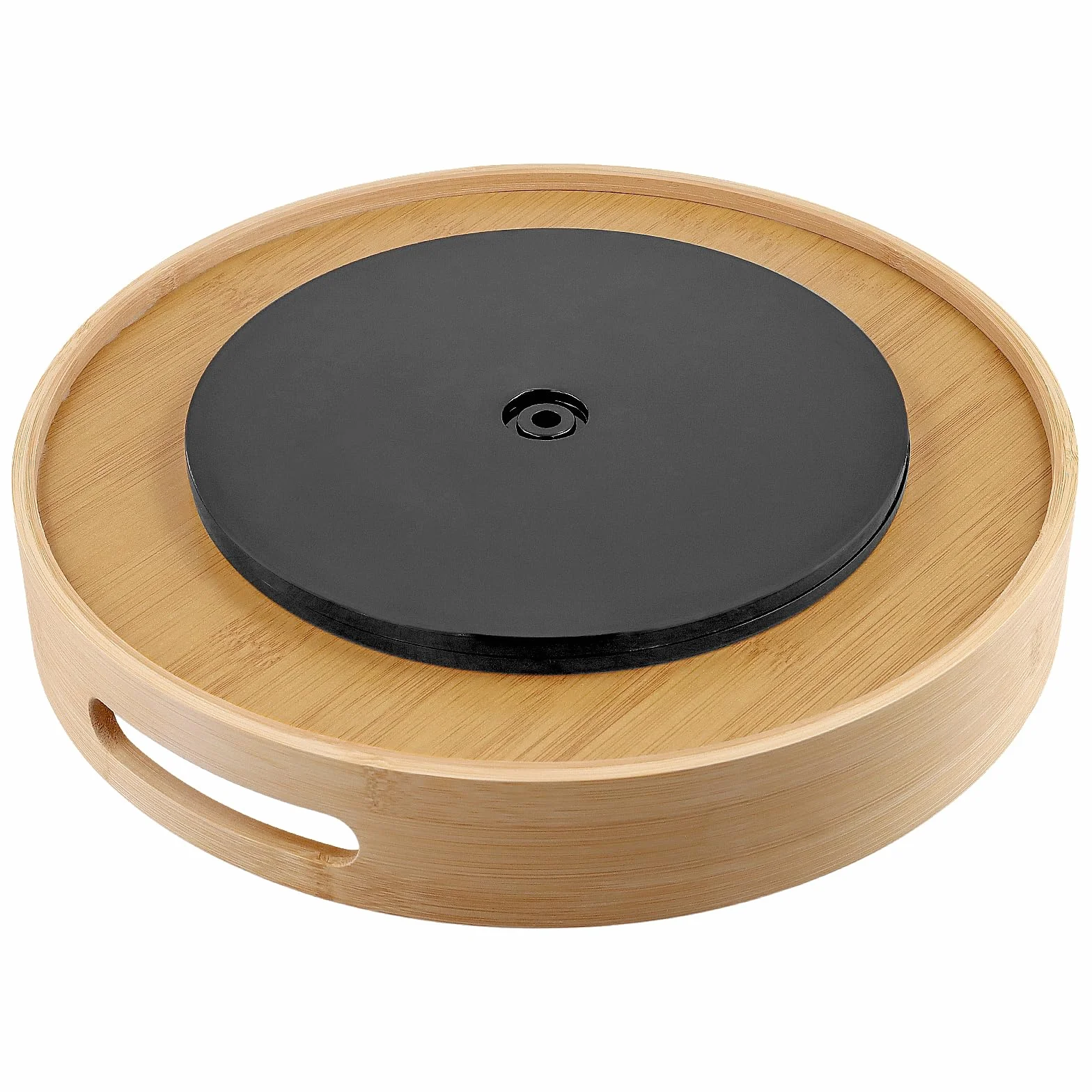2 sztuki 30 cm drewniany talerz obrotowy, bambusowy Lazy Susan, obrotowy talerz kuchenny, organizer kuchenny, obrotowy stojak na przyprawy na drewnie, obrotowy uchwyt na przyprawy do kuchennej