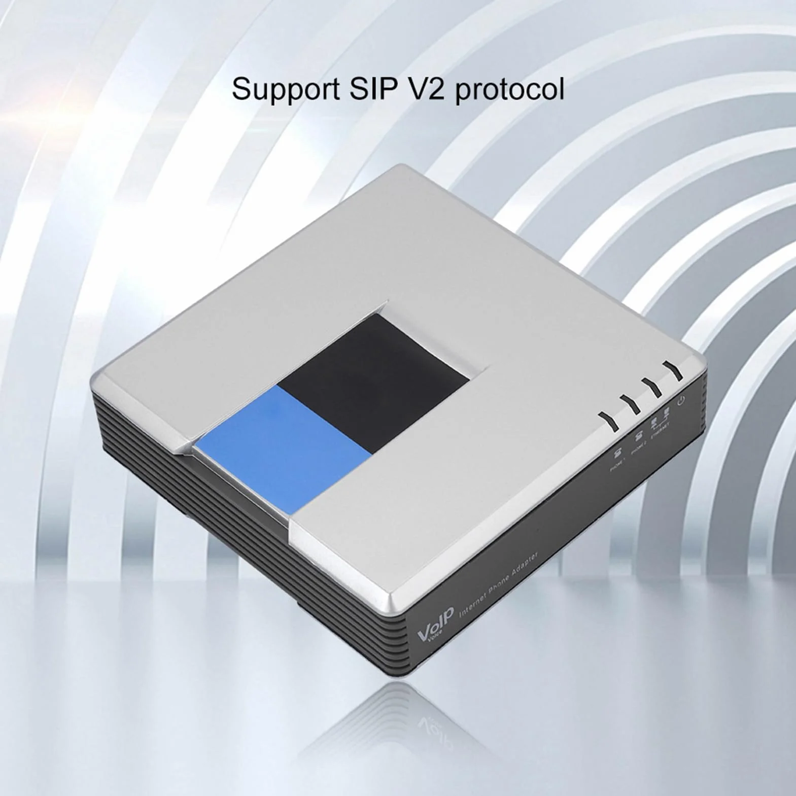 VoIP GatewayInternet Telefon VoIP 2 Porty Adapter SIP RJ45 Kabel do Routera ORINIONE PAP2T + Telefon = Krajowy Międzynarodowy lub (Szerokopasmowy + Router Szerokopasmowy (wtyczka UE)