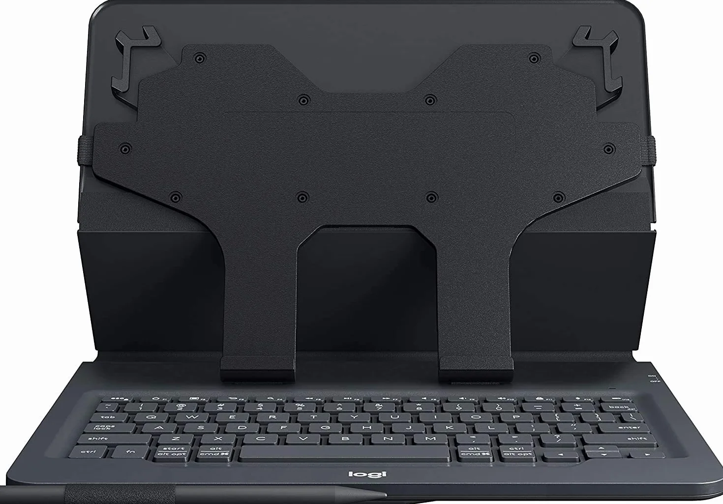 Logitech Uniwersalne etui na tablet Folio z bezprzewodową klawiaturą, Bluetooth, 2 lata pracy baterii, do tabletów 9-10 cali, Apple, Android i Windows-OS, włoski układ QWERTY - czarne