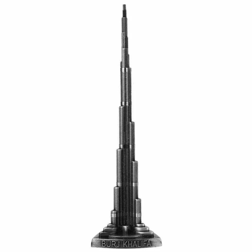 Burj Khalifa Tower Model Dubai Tower Model Miniaturowy Ornament Model ze Stopu Kreatywne Modelowanie Dekoracje Biurowe