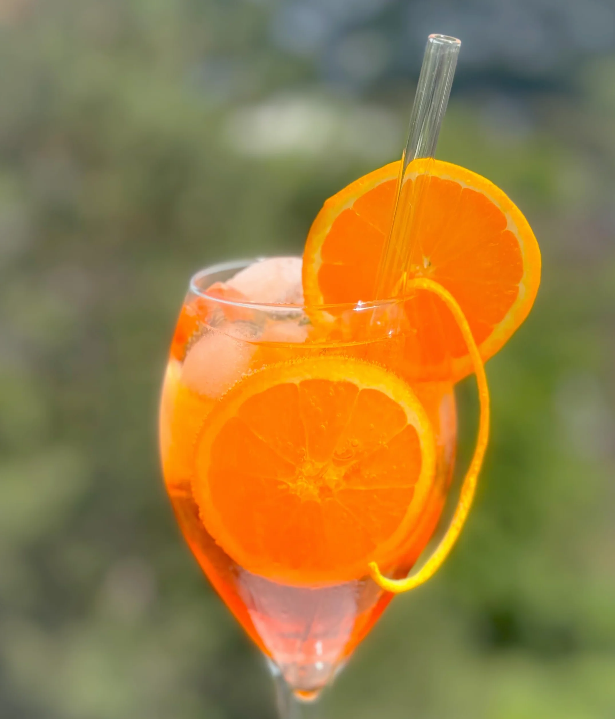 Topkapi Aperol Spritz Stella XL 13-częściowy zestaw szklanek koktajlowych – 6 x szklanek Aperol z 6 szklanymi słomkami, kieliszek do koktajli, 445 ml, komplet dla 6 osób