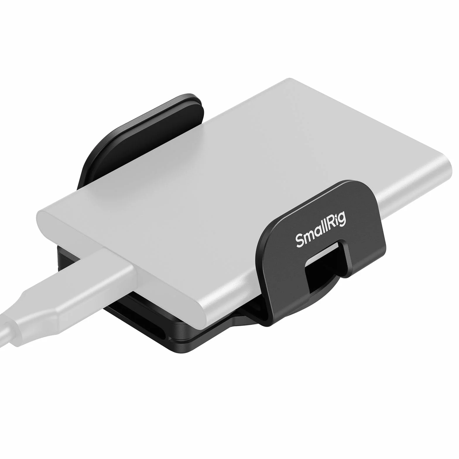 SMALLRIG Uchwyt mocujący do telefonu SSD, 1,6-2,4 cala szerokości, zacisk, do Samsung T5 T7 SSD, do SanDisk SSD, do MagSafe do iPhone'a 16/15/14/13/12, uniwersalny uchwyt dysku SSD - 5397