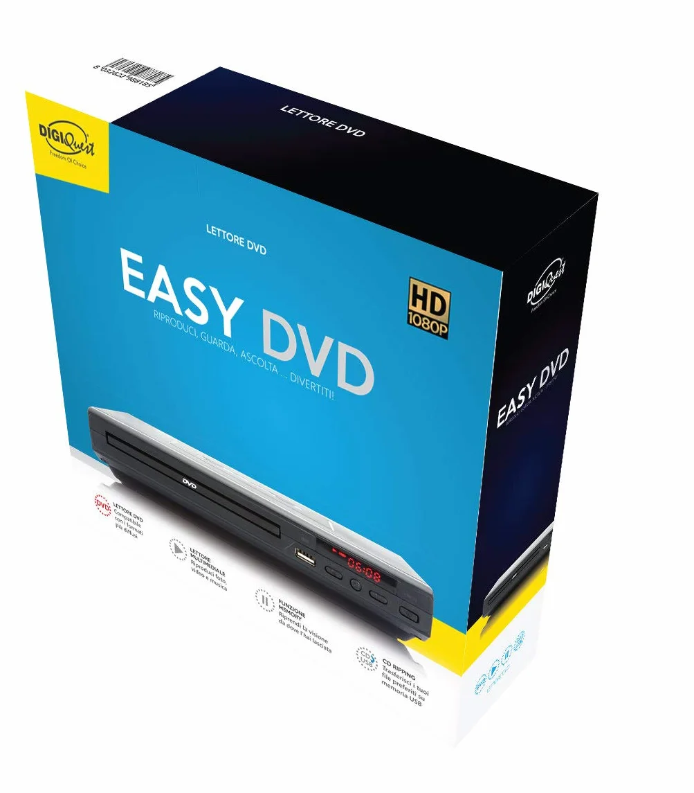 Digiquest Odtwarzacz DVD Easy, czarny